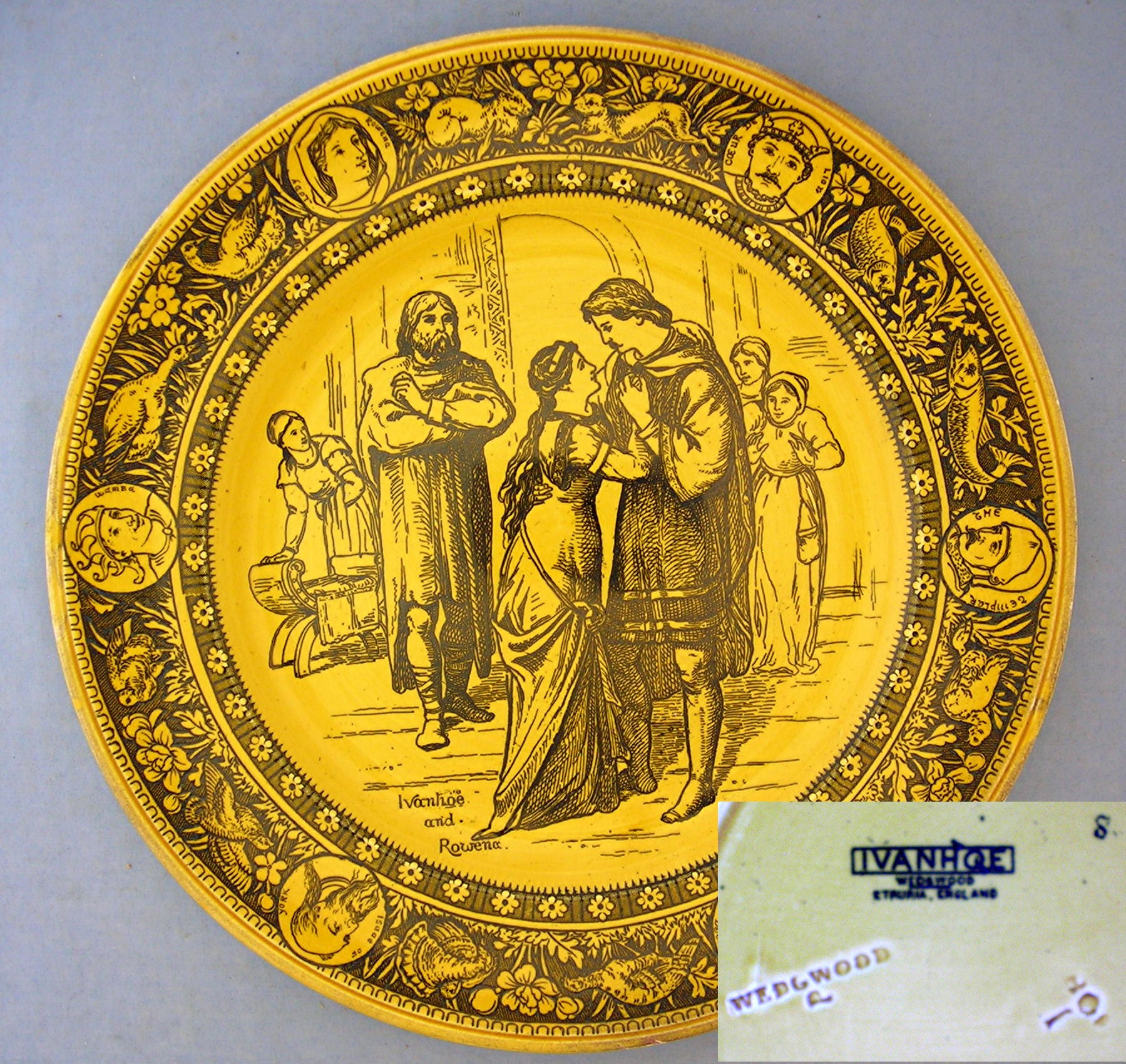 Beautiful Collectible Wedgewood Ivanhoe & Rowena Plate