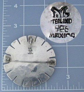 Brooch SALVADORE TERAN Mexico Sterling Silver