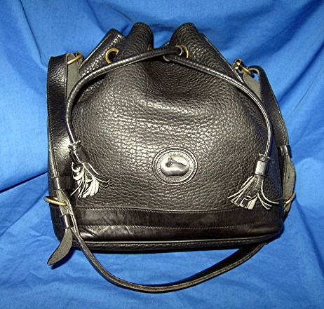 Dooney and Bourke Black leather bucket handbag