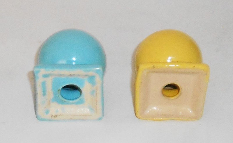 VINTAGE California Turquoise & Yellow Salt & Pepper Shaker Set
