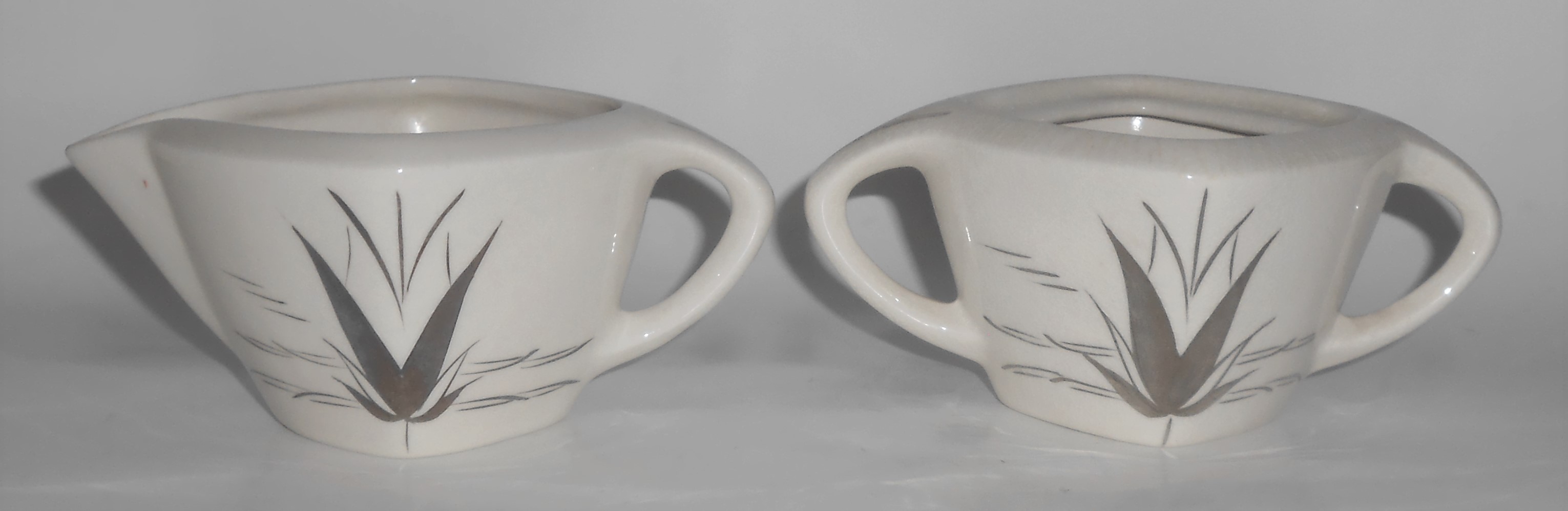 Crestwood China Company Silver Dawn Creamer/Sugar Bowl