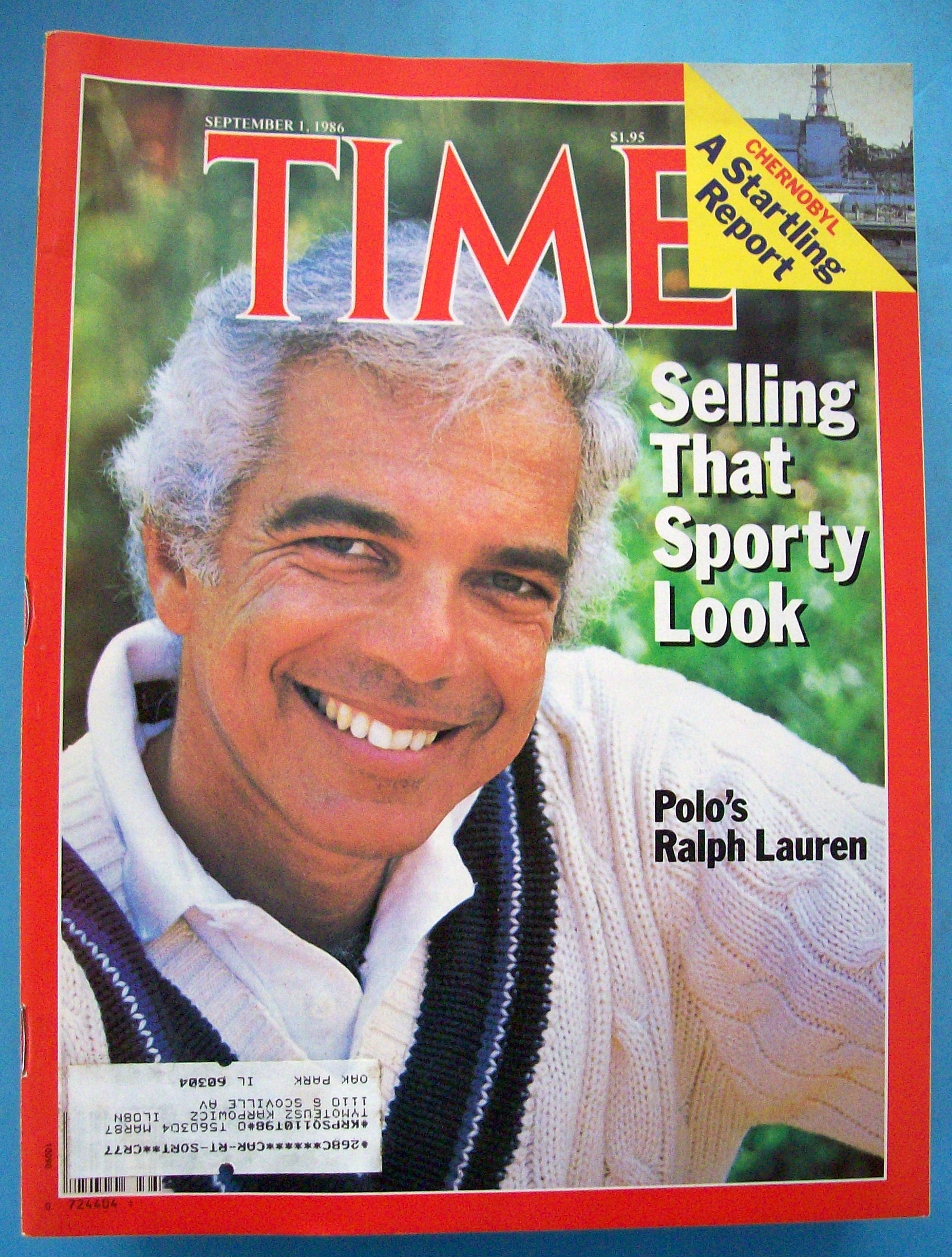 Time Magazine  - September 1, 1986 - Ralph Lauren