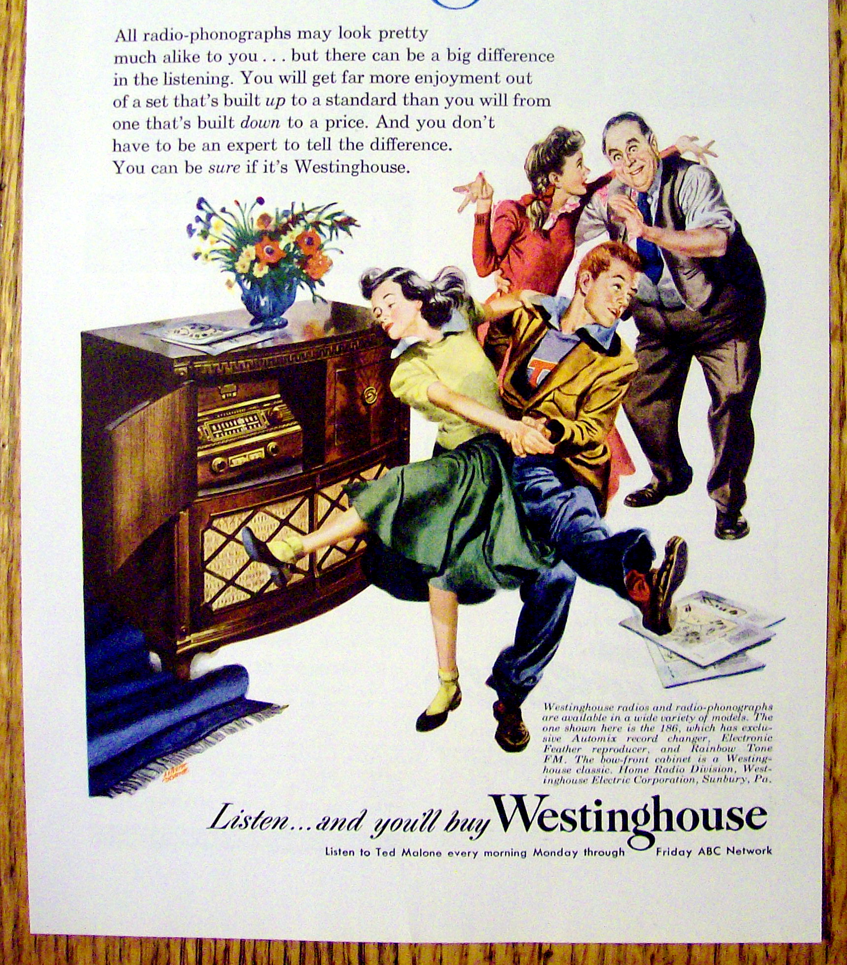 1948 Westinghouse Radio-Phonograph with Young Kids