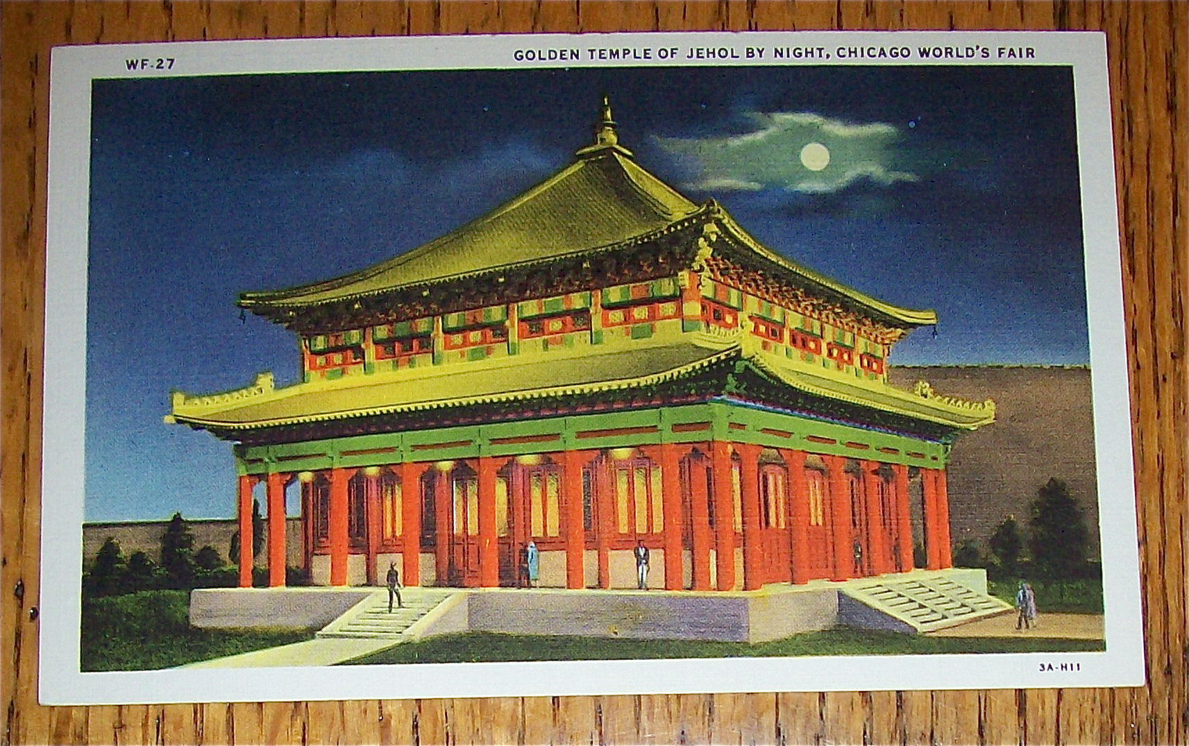 Golden Temple of Jehol By Night Postcard (Chicago Fair)