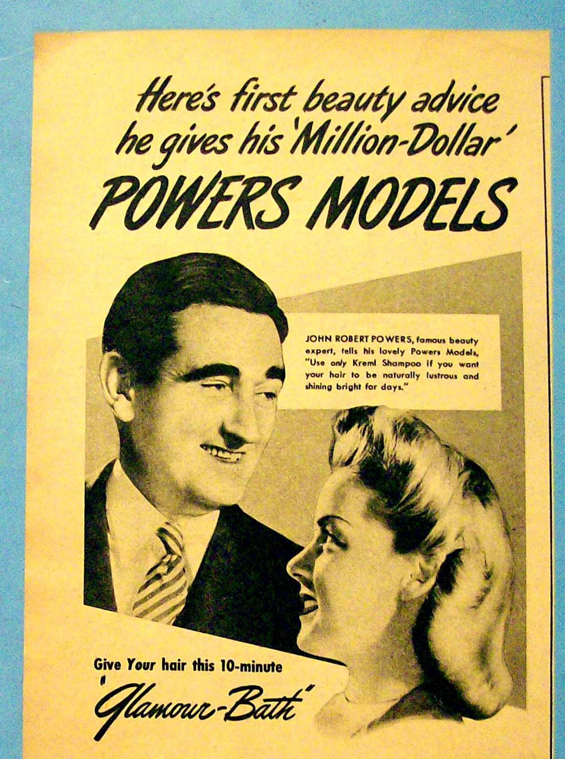 Vintage Ad: 1946 Kreml Shampoo w/Powers Models