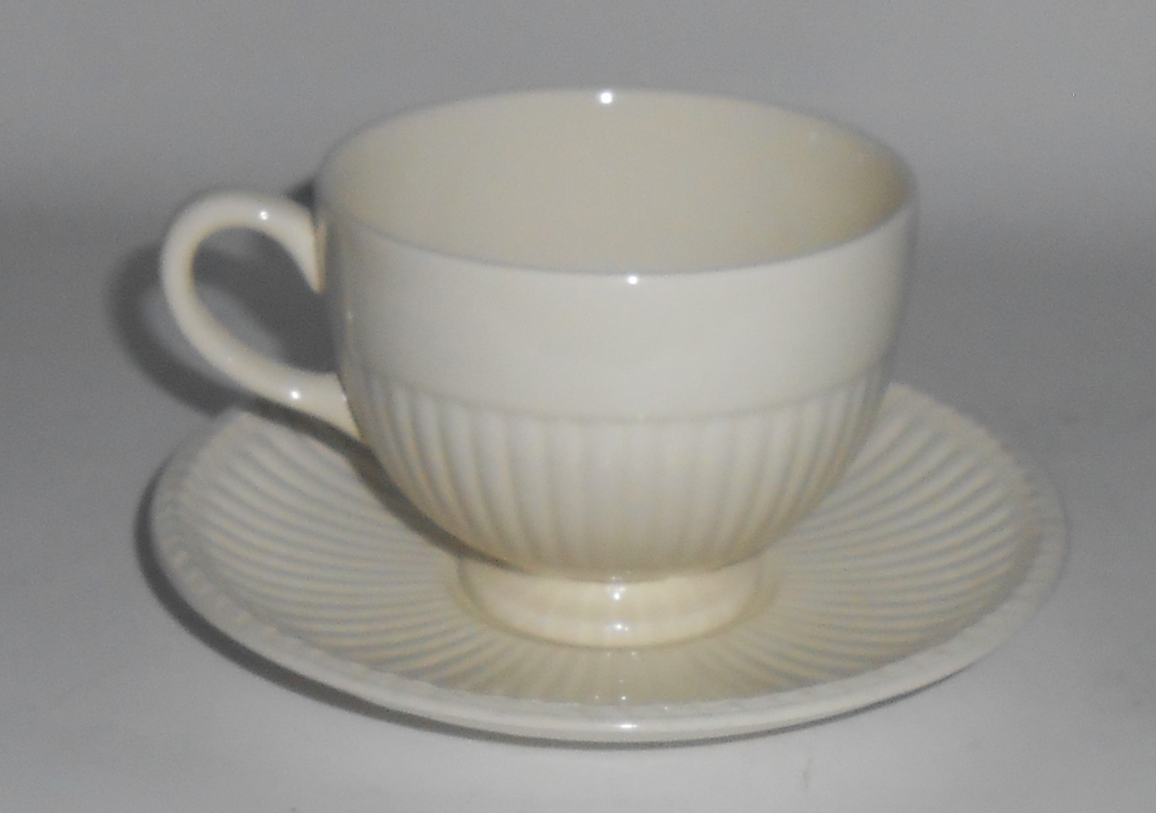 Wedgwood Pottery China Edme Off White Cup & Saucer Set
