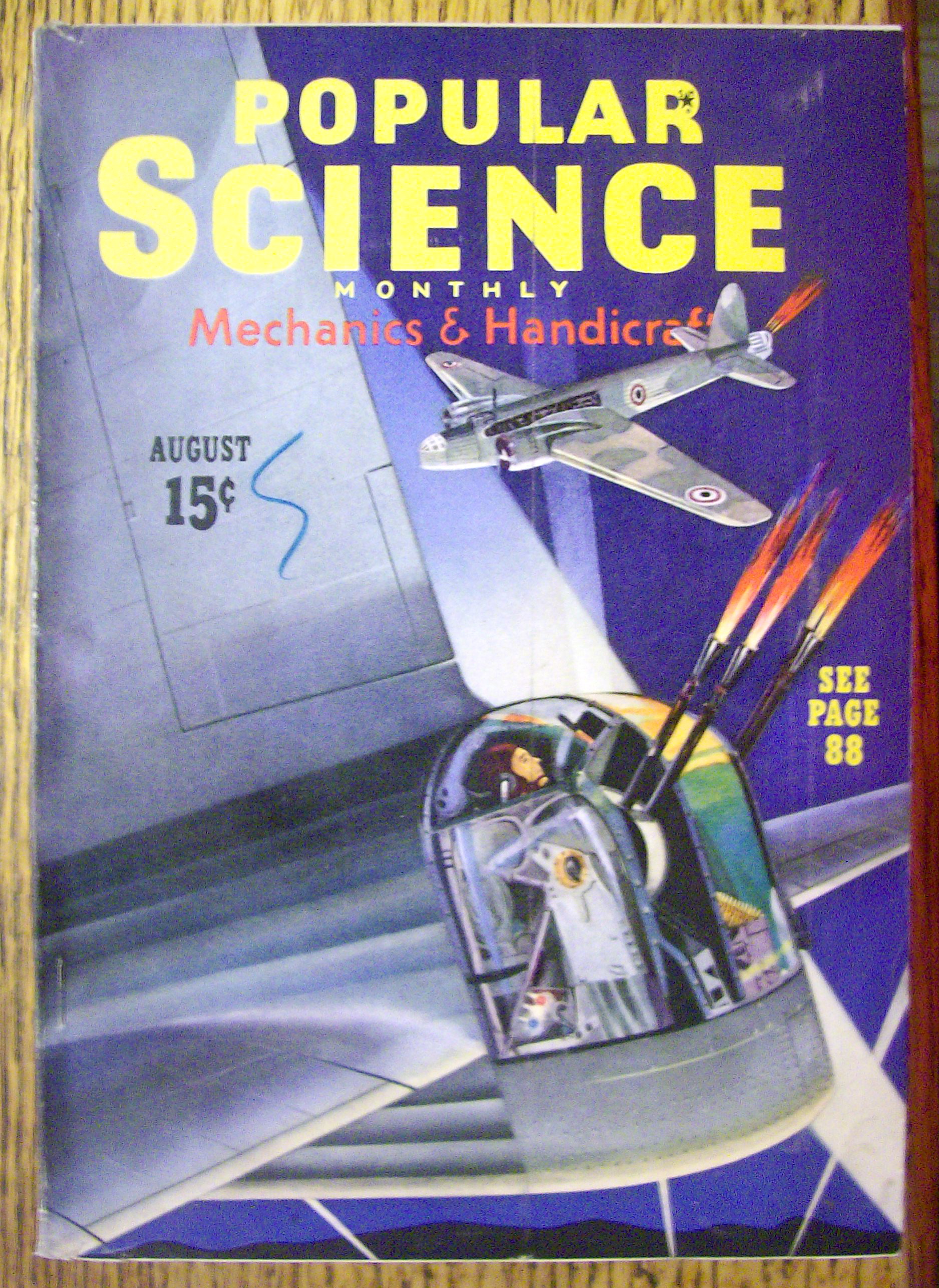 Popular Science Magazine-August 1940-Plastic Airplanes