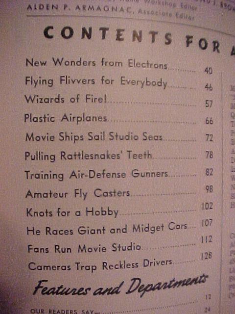 Popular Science Magazine-August 1940-Plastic Airplanes