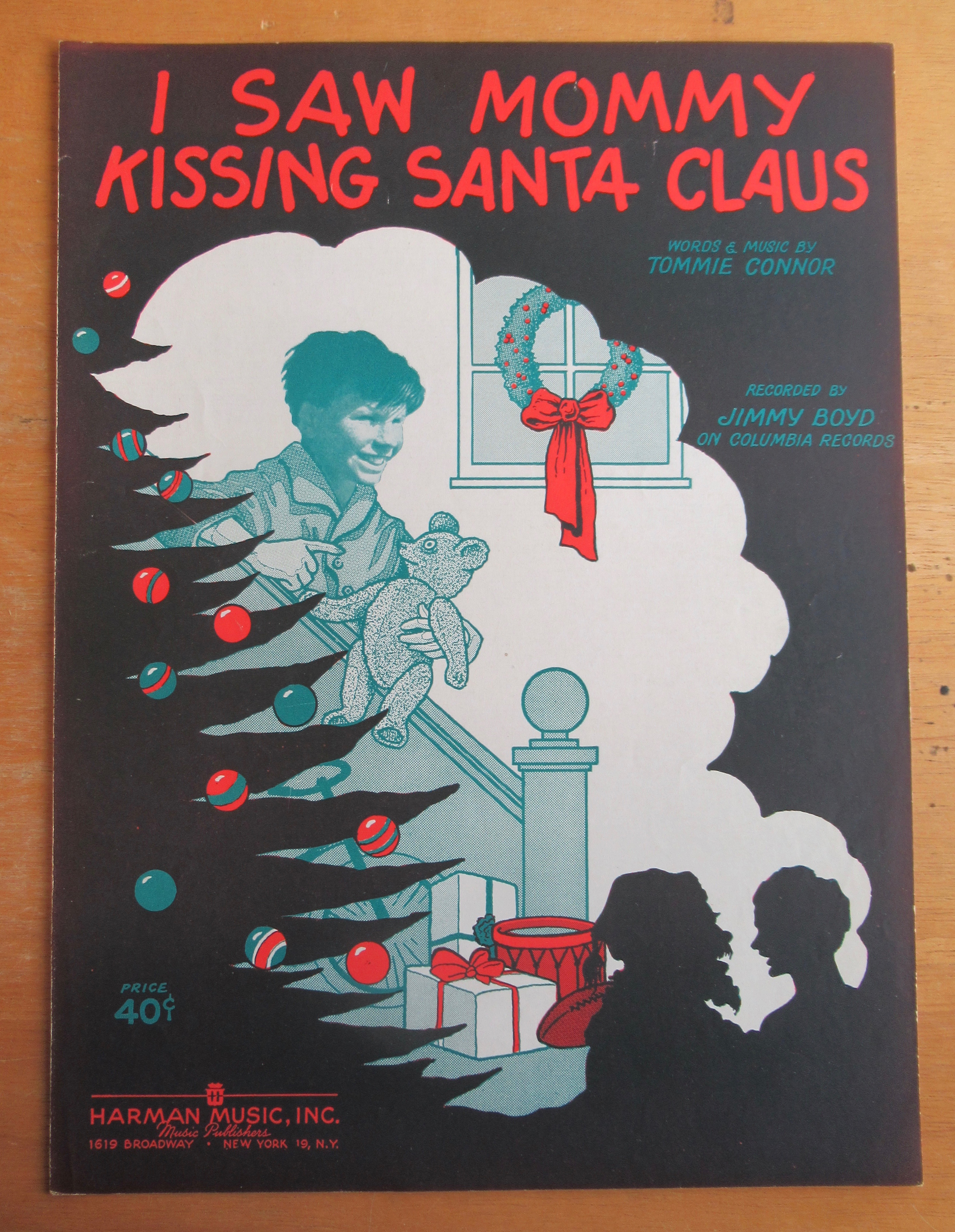 Sheet Music For 1952 I Saw Mommy Kissing Santa Claus