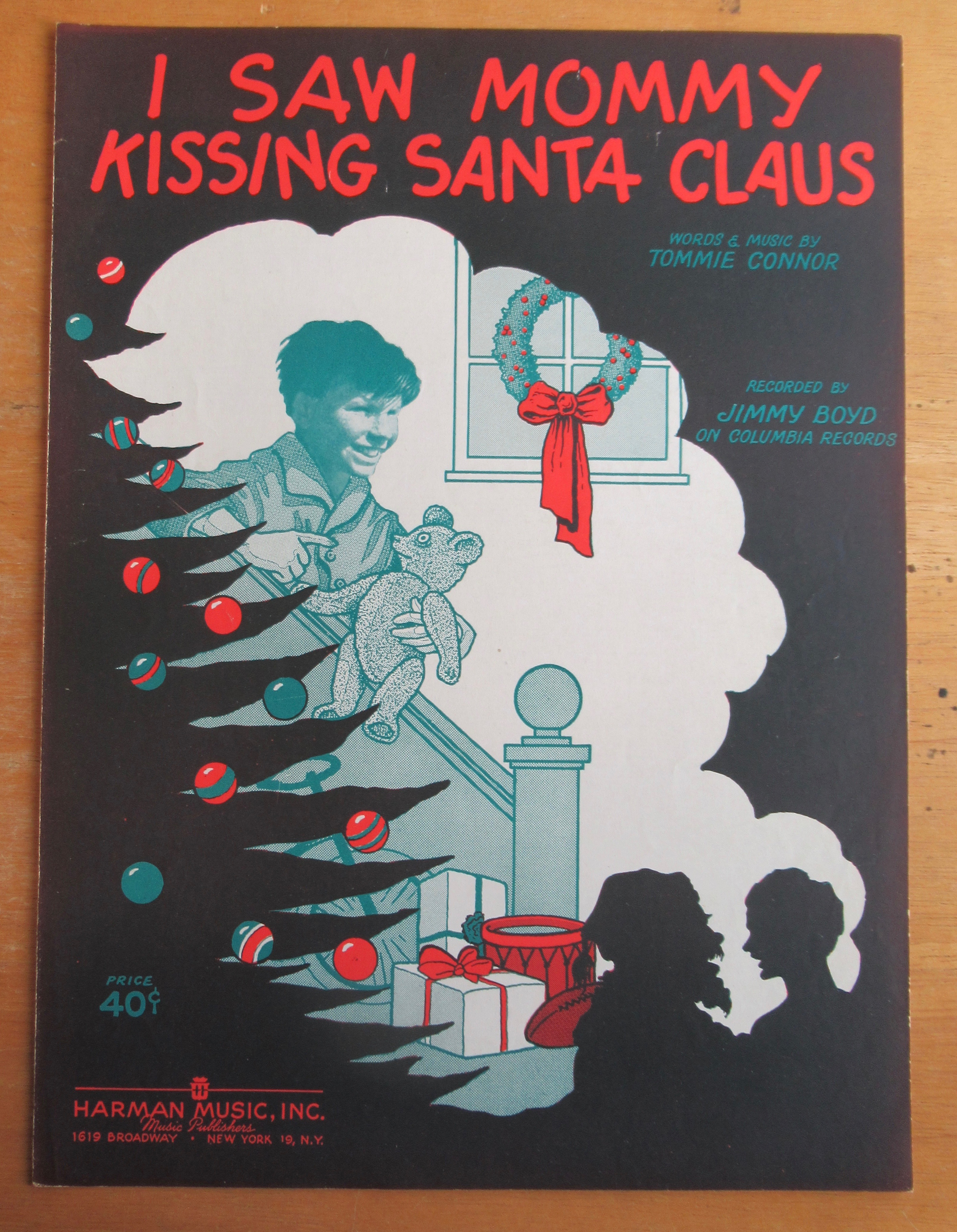 Sheet Music For 1952 I Saw Mommy Kissing Santa Claus