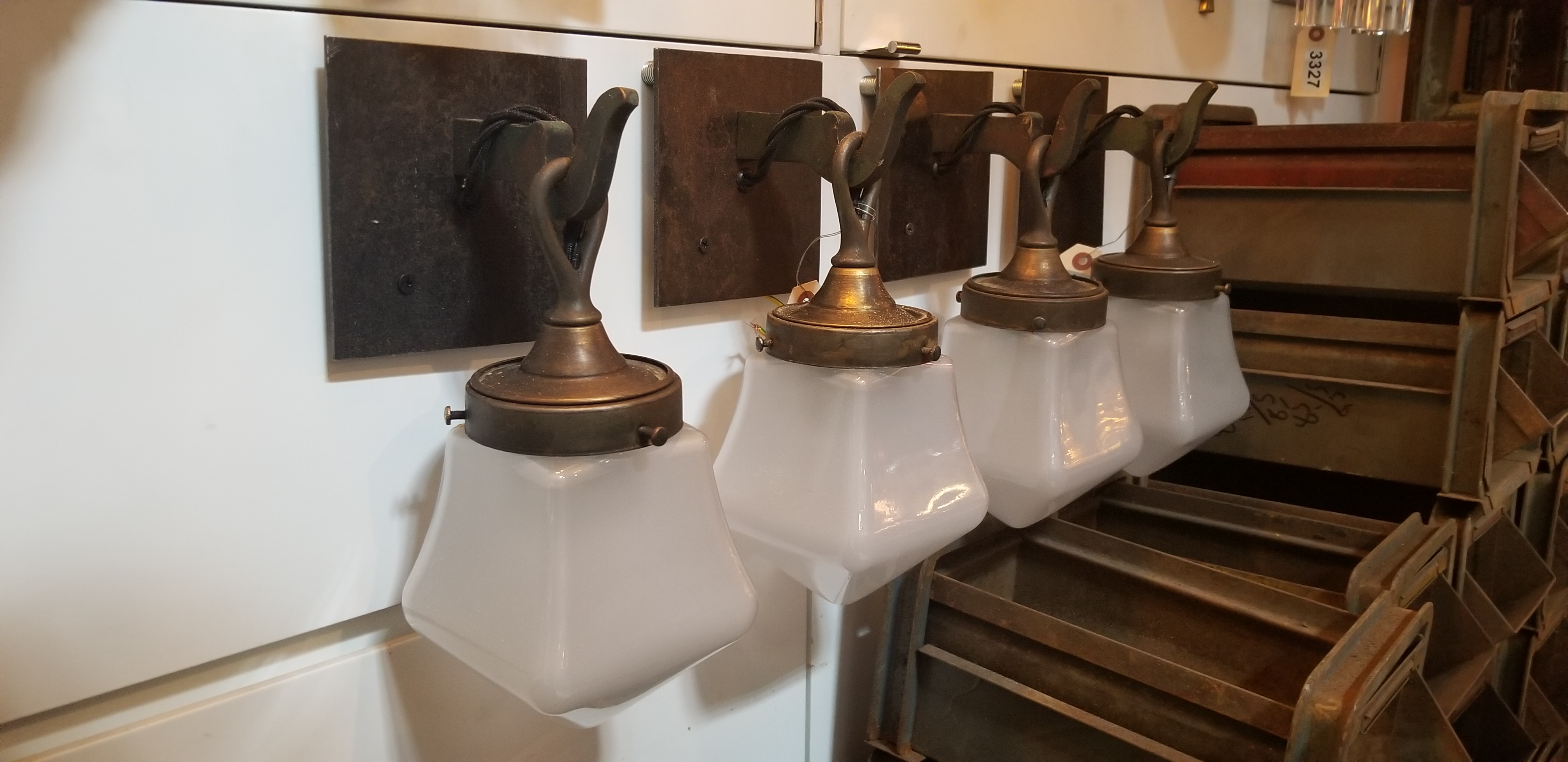 par ofCraftsman style wall lights