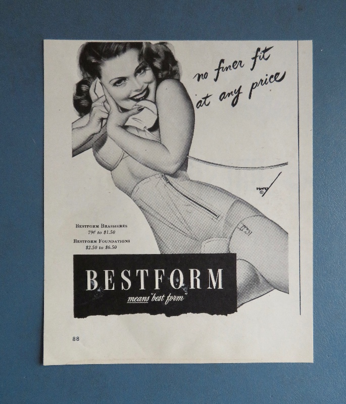 1944 Bestform with Lovely Woman On The Telephone By George Petty