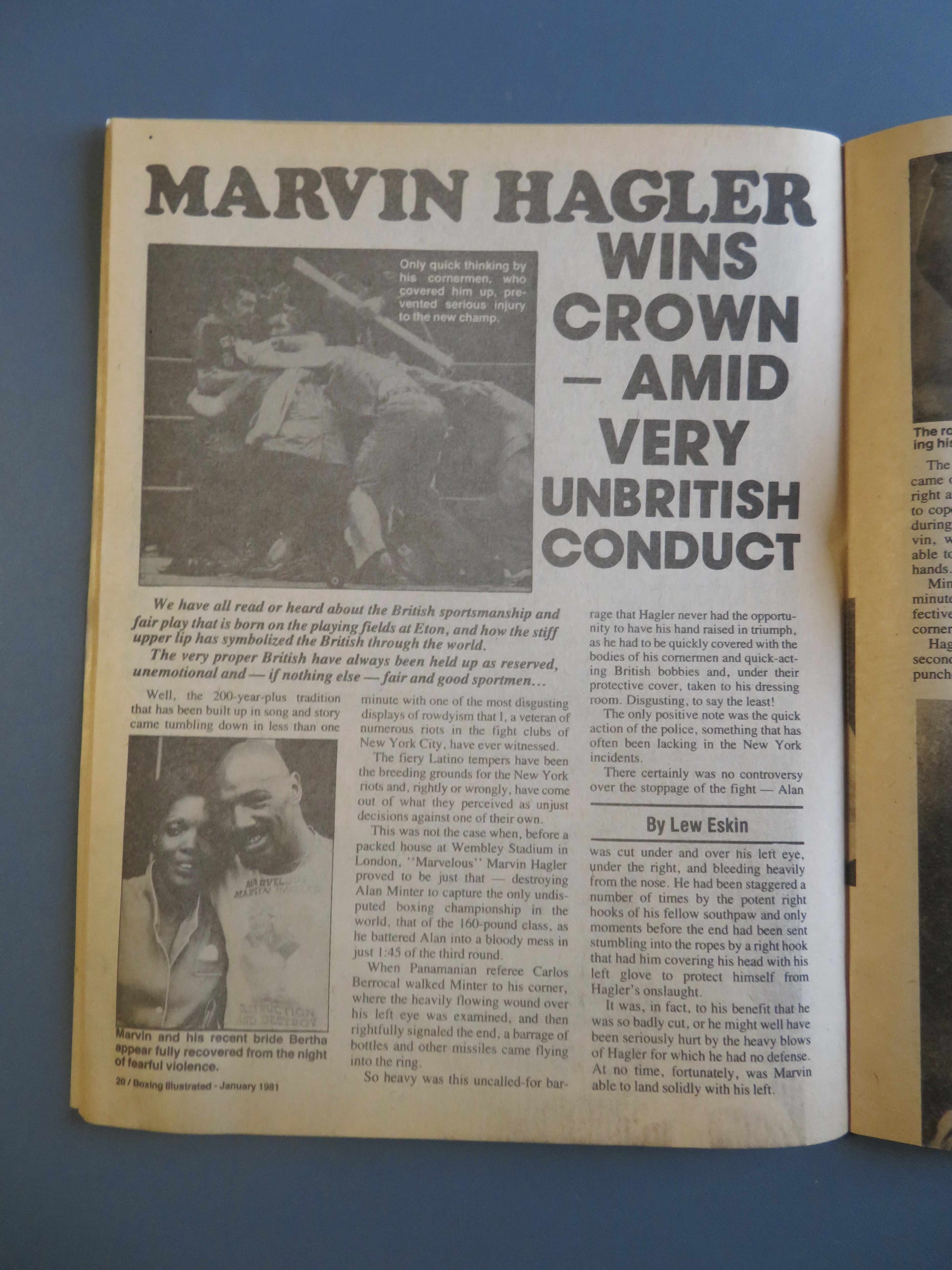 Boxing Illustrated Magazine January 1981 Weaver/Coetzee