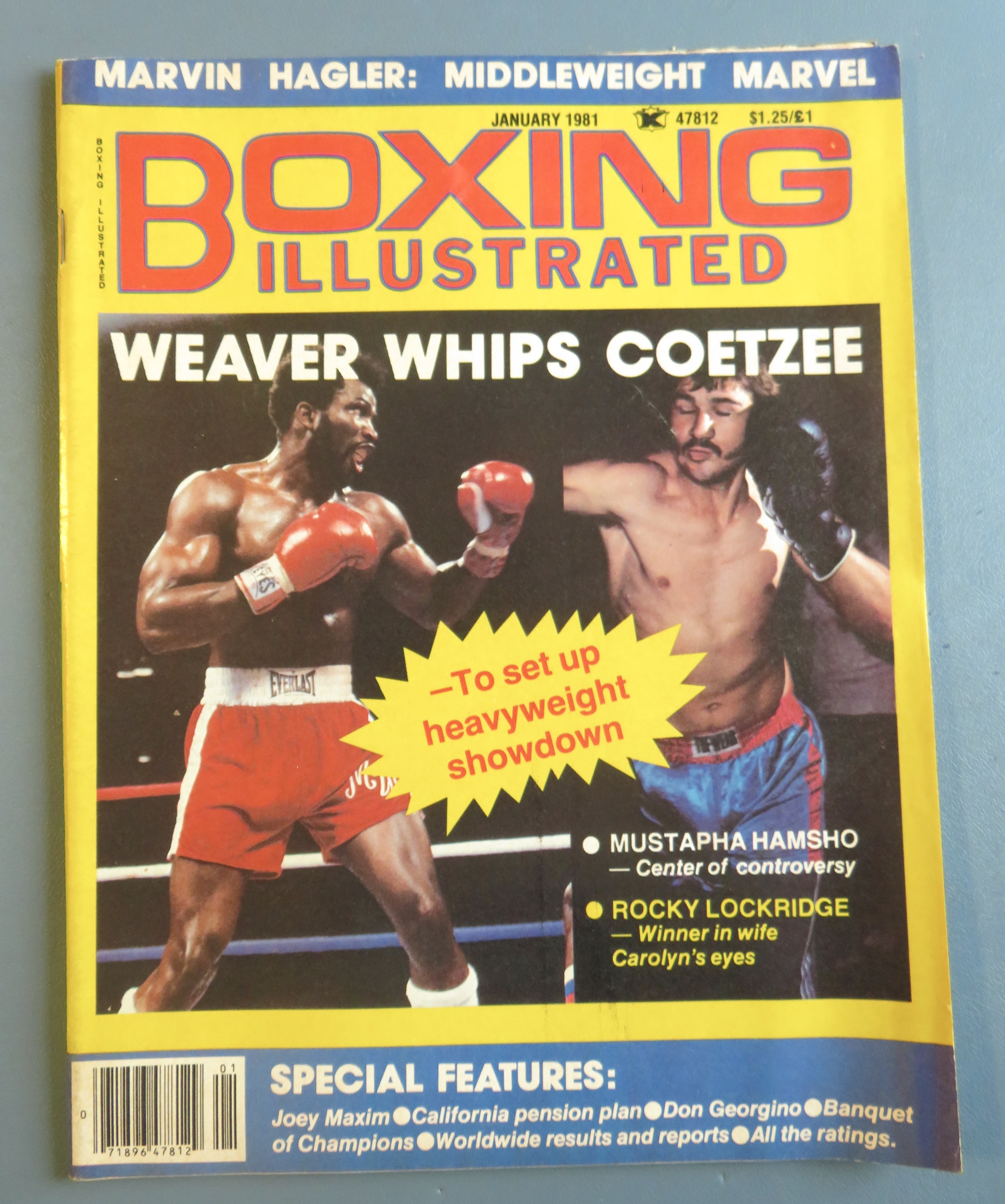 Boxing Illustrated Magazine January 1981 Weaver/Coetzee