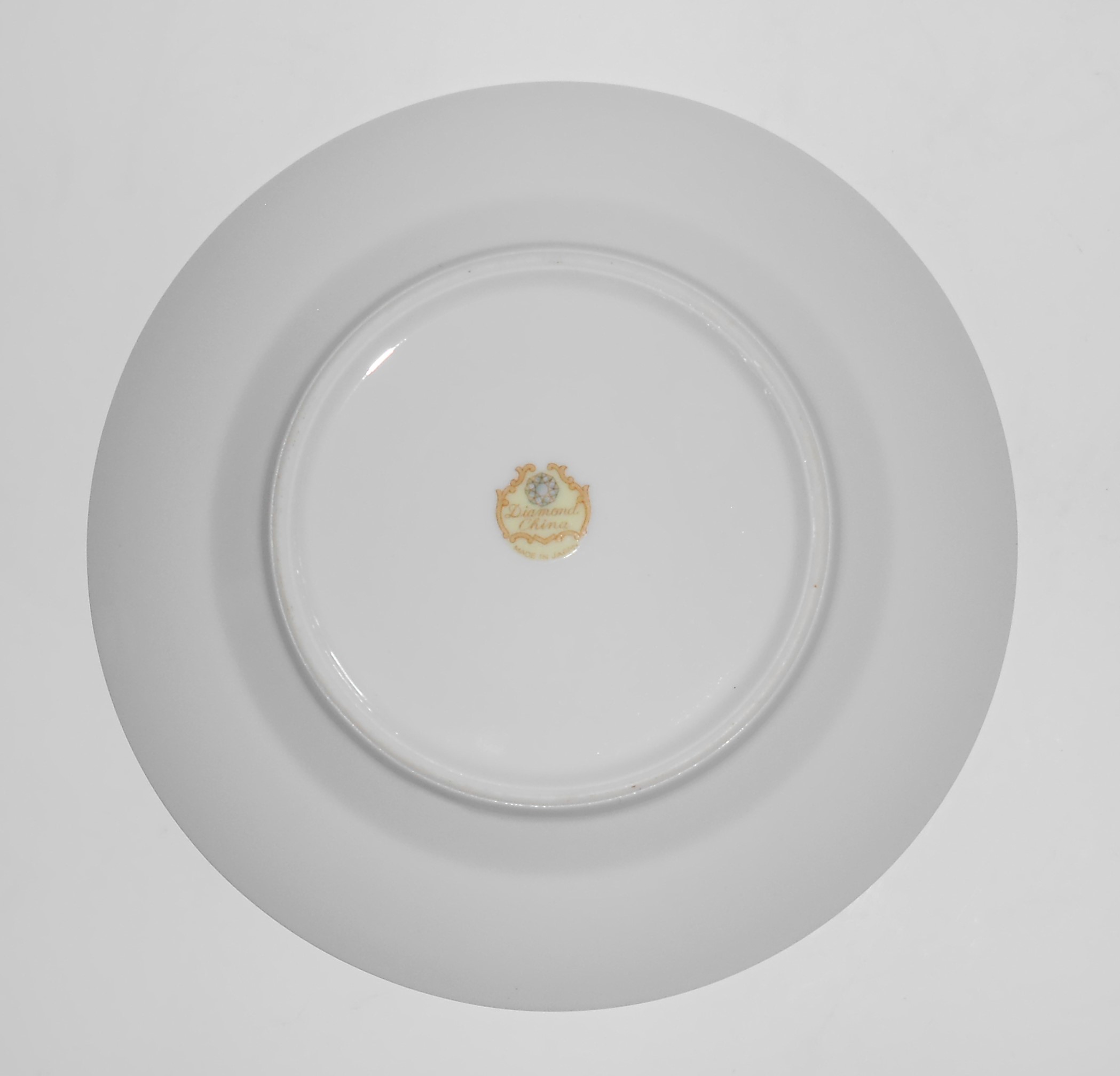 Diamond Porcelain China Roslyn w/Gold Bread Plate