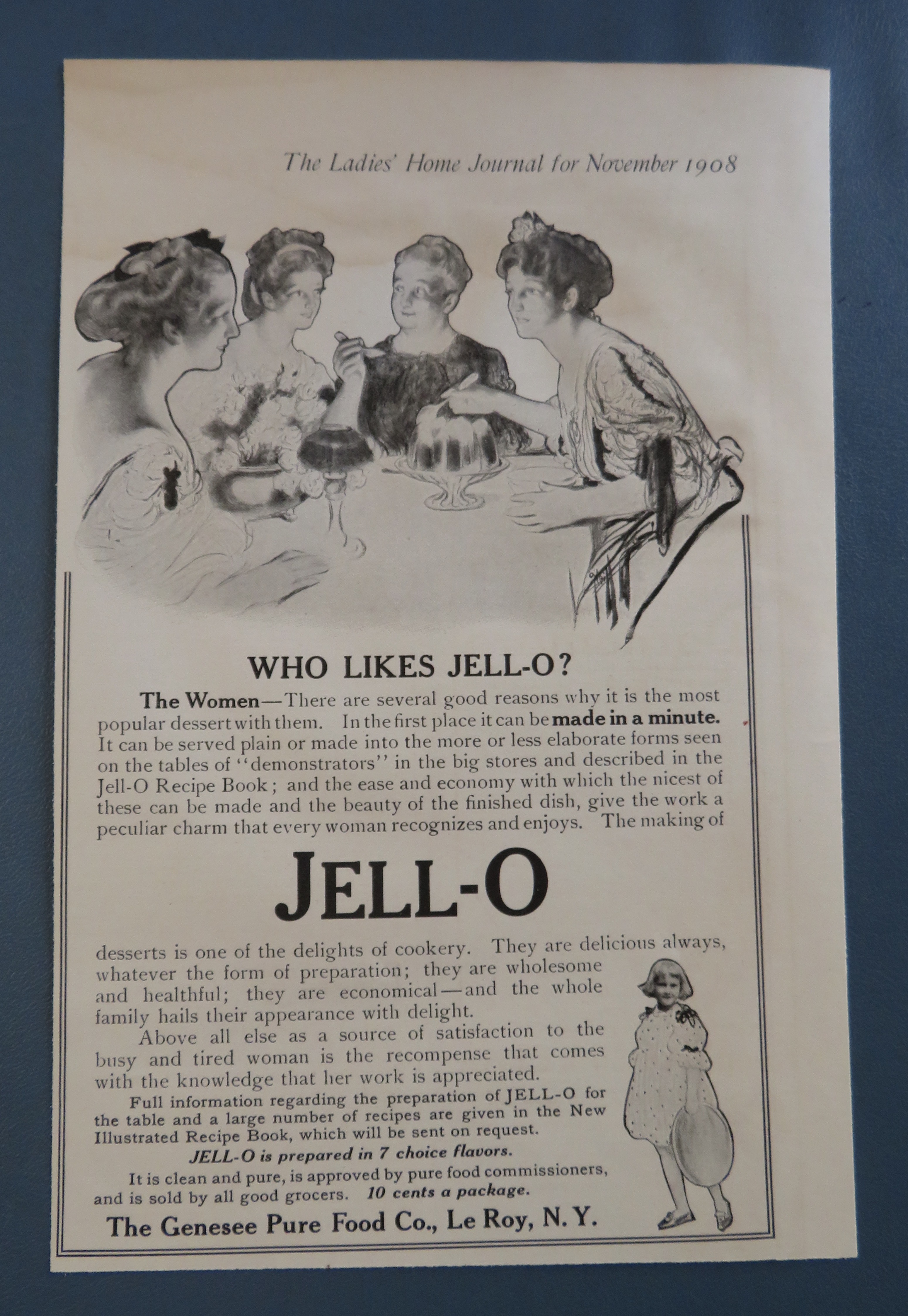 1908 Jell-O with Women Around Table Enjoying Jell-O