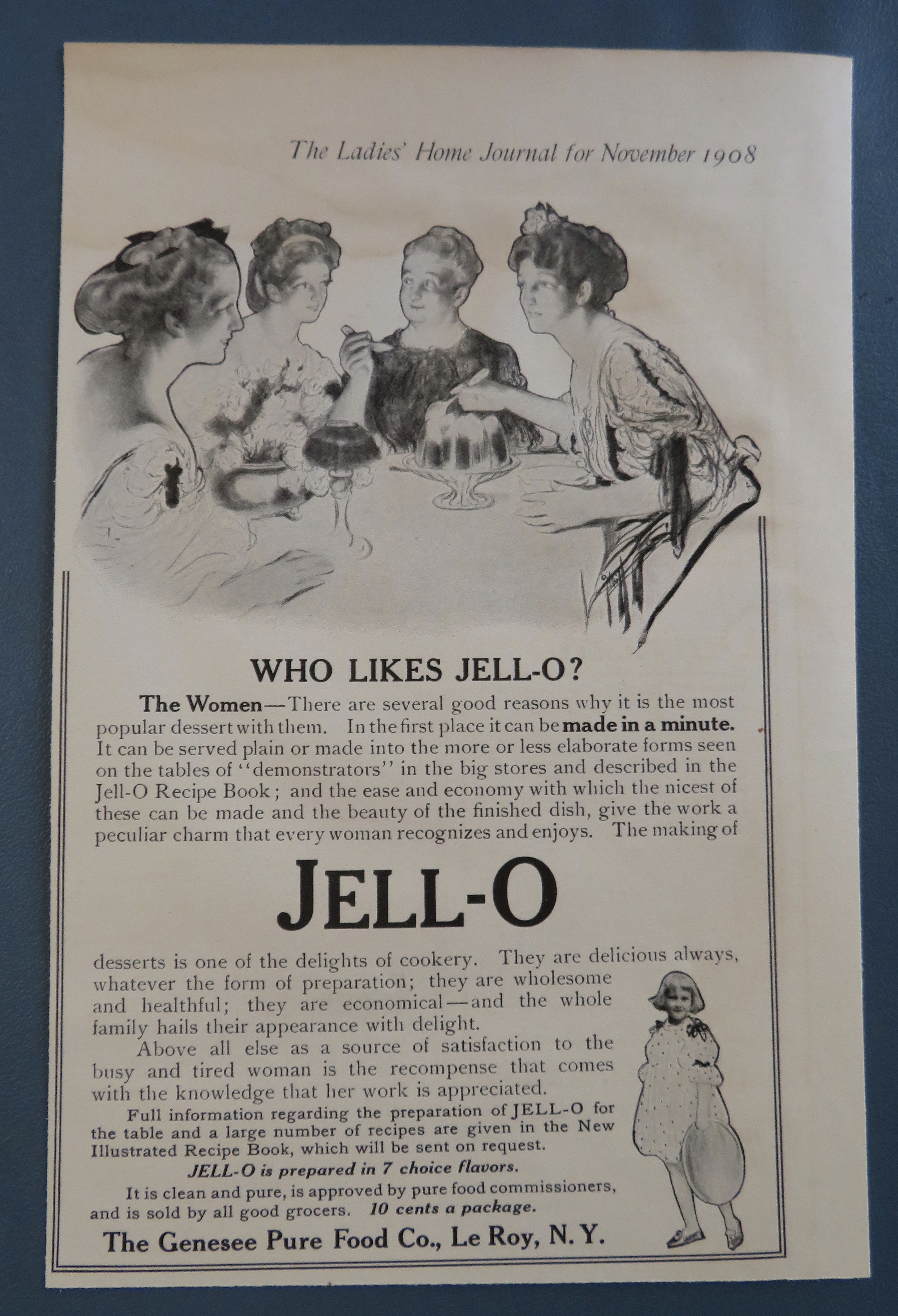1908 Jell-O with Women Around Table Enjoying Jell-O