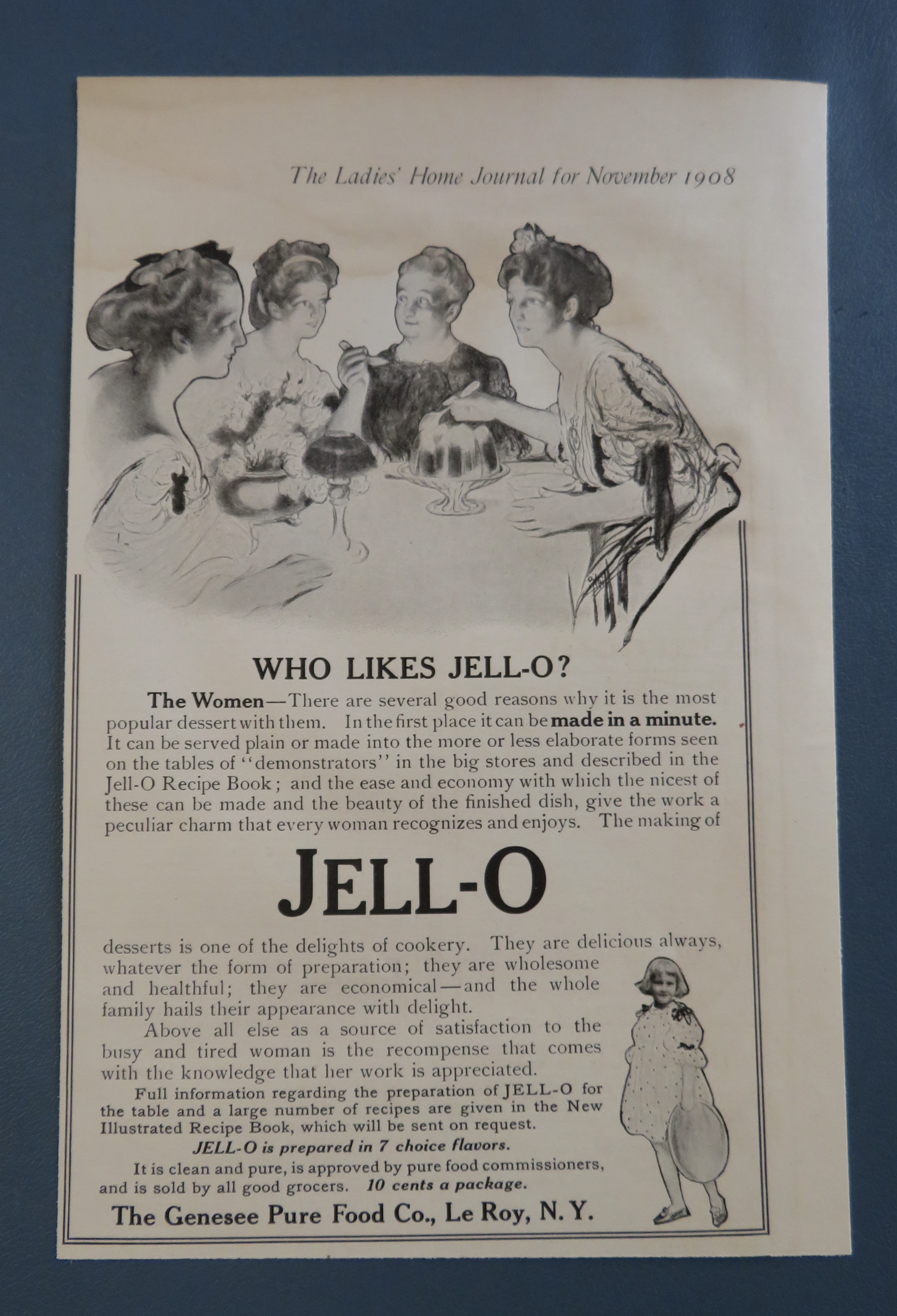 1908 Jell-O with Women Around Table Enjoying Jell-O