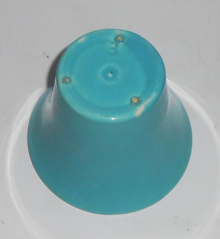 VINTAGE Bauer Pottery 3'' Spanish Turquoise Flower Pot