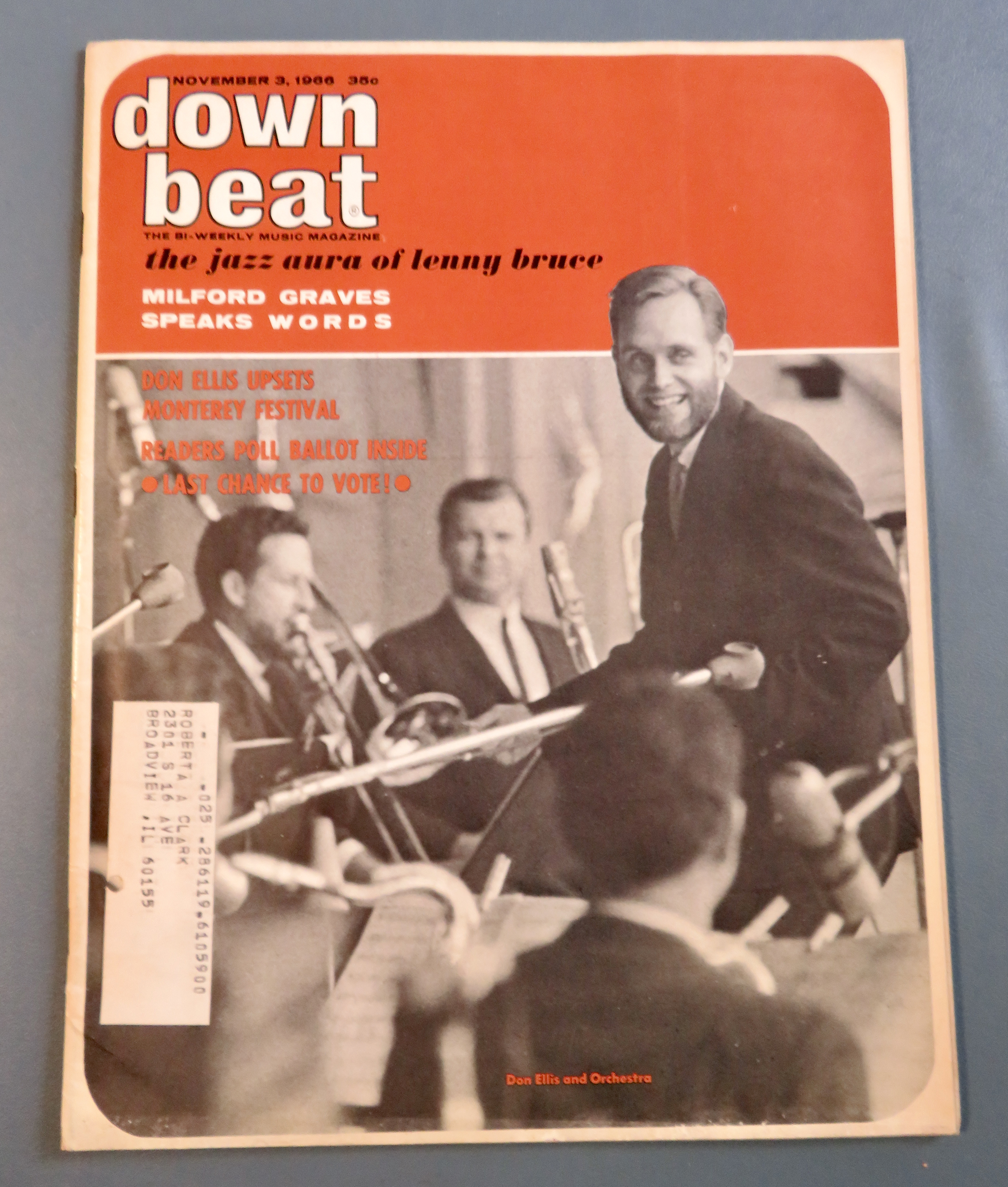 Downbeat Magazine November 3, 1966 Lenny Bruce