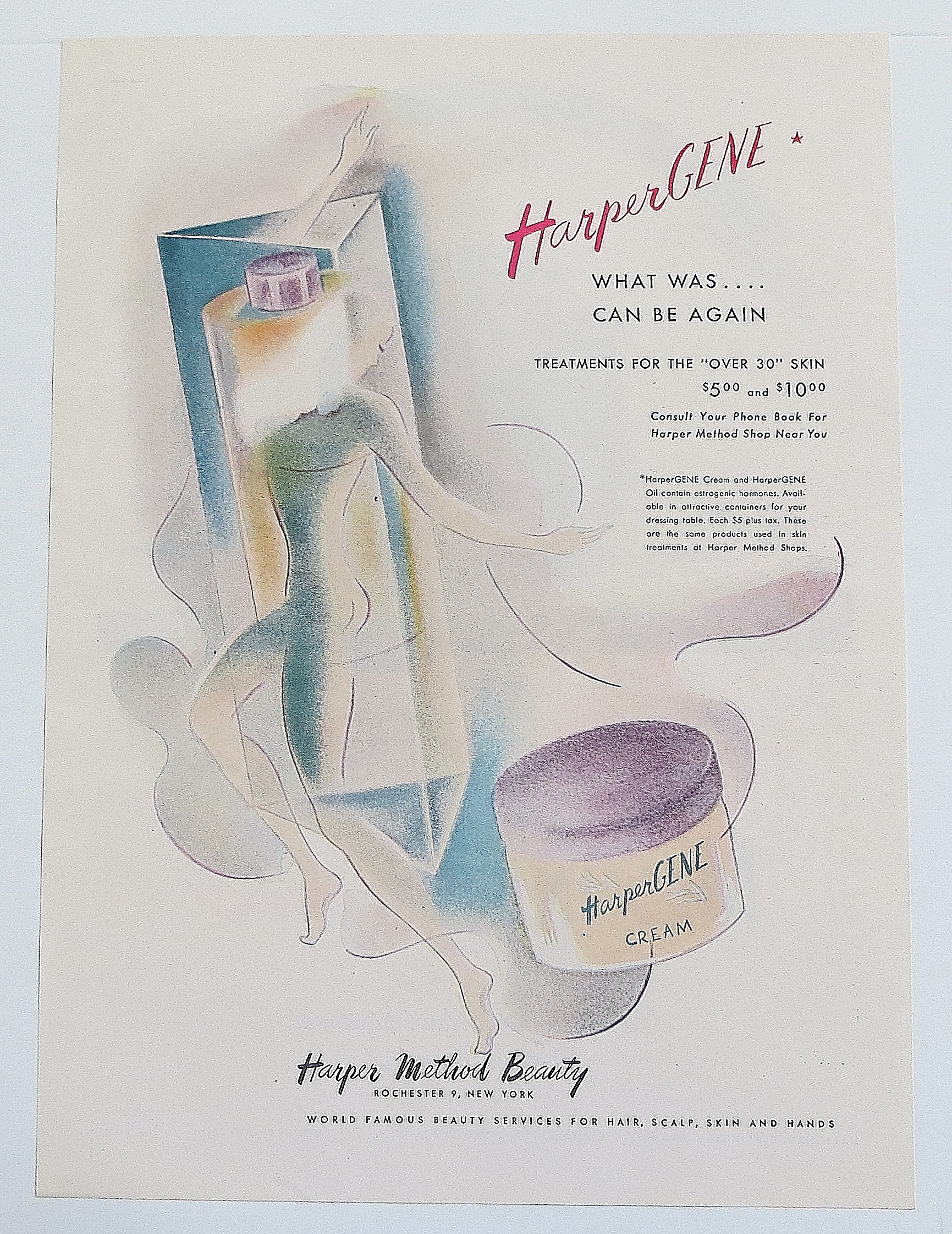 1946 Harper Gene Cream With Woman's Body