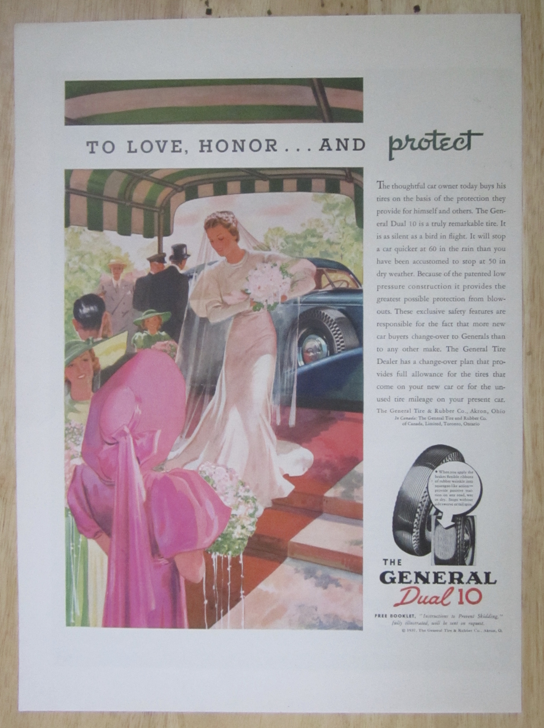 1937 General Dual 10 Tire with Lovely Bride