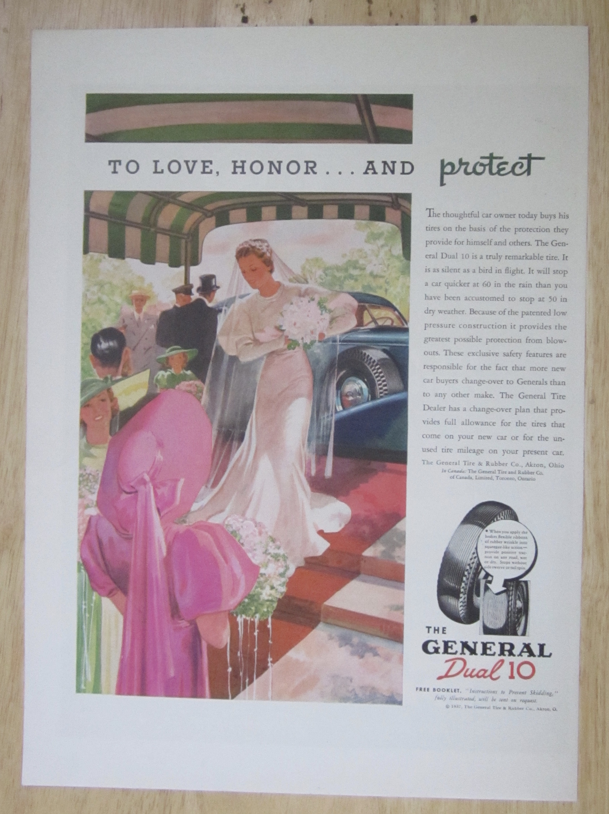 1937 General Dual 10 Tire with Lovely Bride