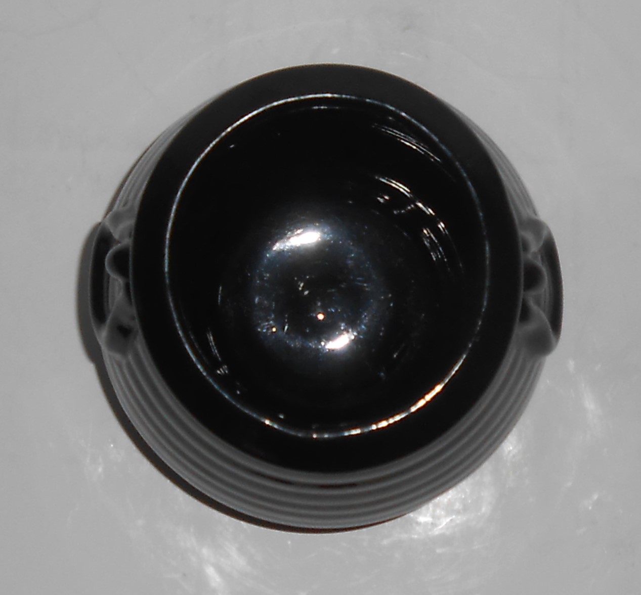 EARLY Camark Art Pottery #537 Gloss Black Wheel Thrown
