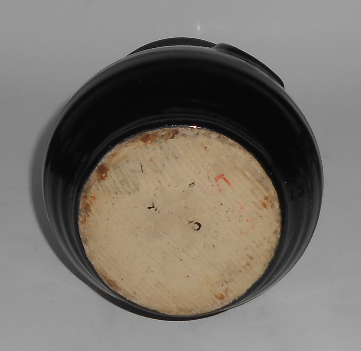 EARLY Camark Art Pottery #537 Gloss Black Wheel Thrown