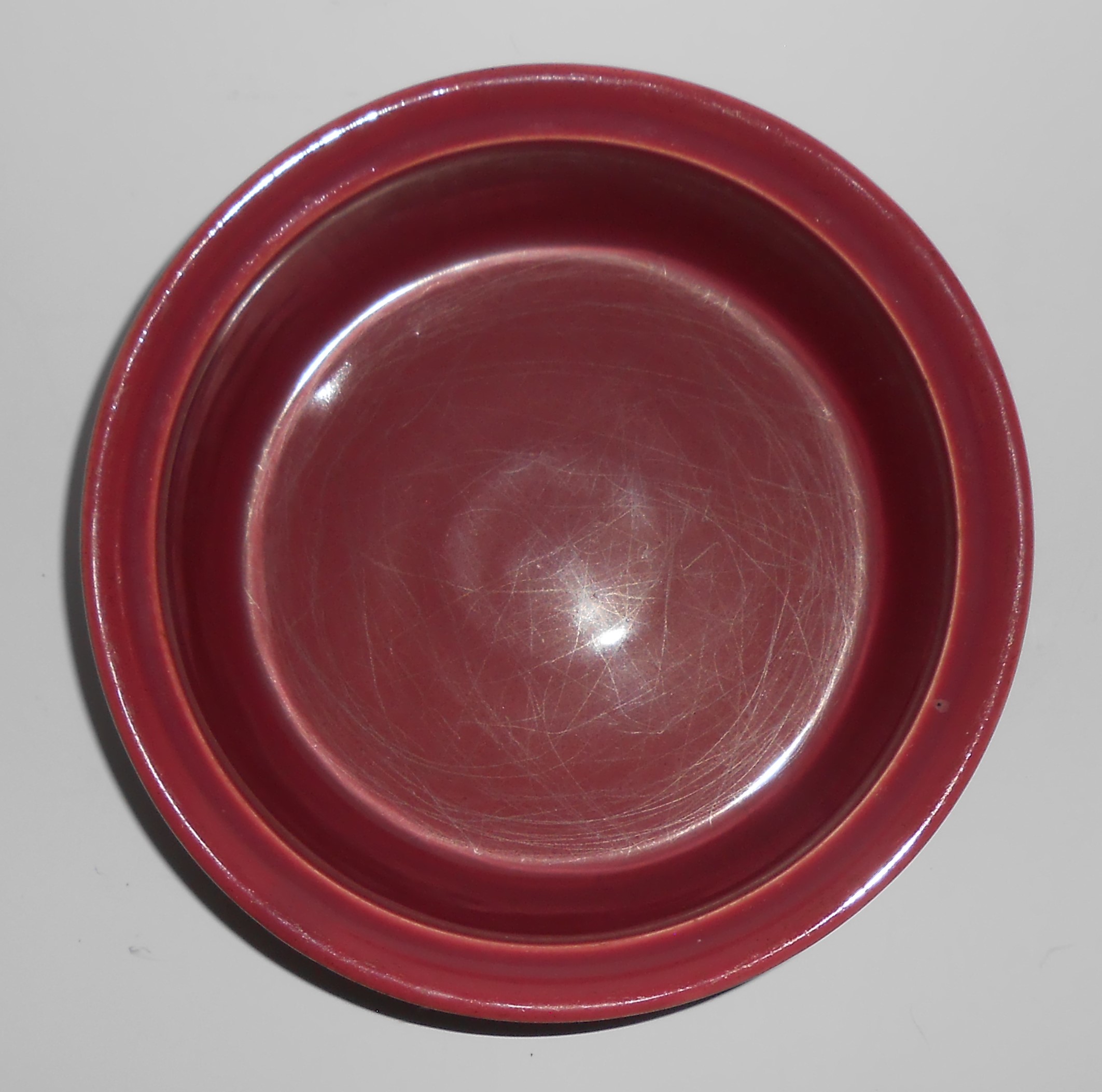 Coors Pottery Rosebud Red 2-3/4 Pint Straight Casserole