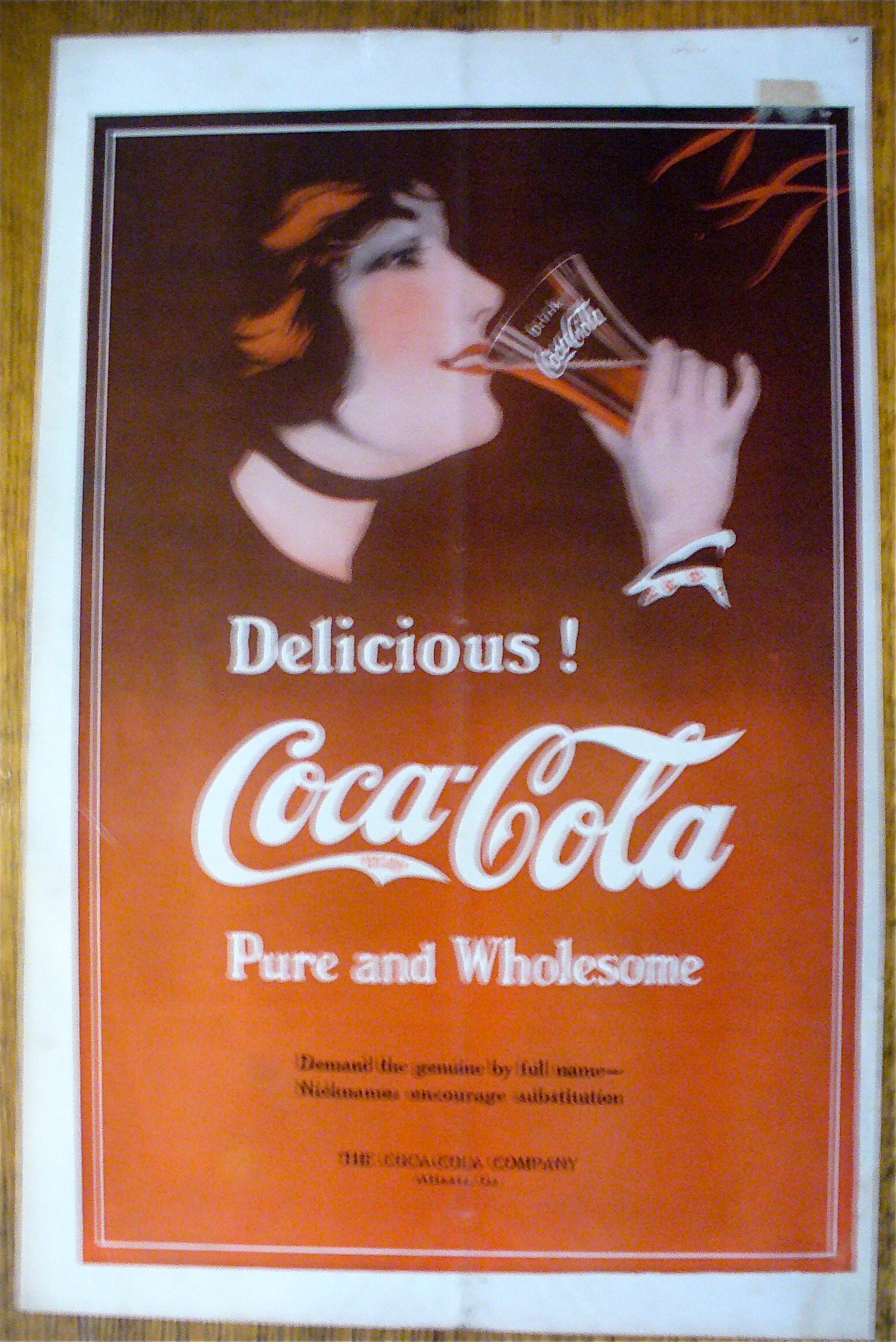 1914 Coca-Cola (Coke) with Woman's Face Drinking Soda