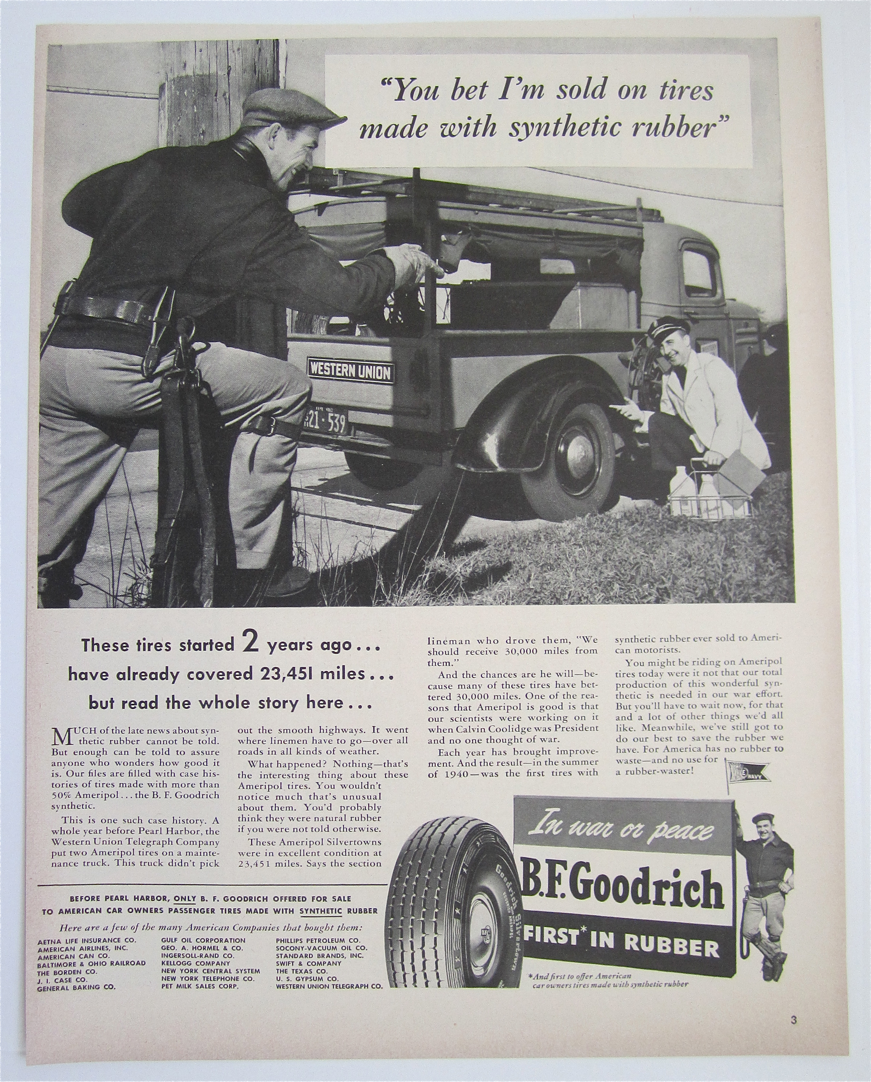 1943 B. F. Goodrich Tires with Men Talking