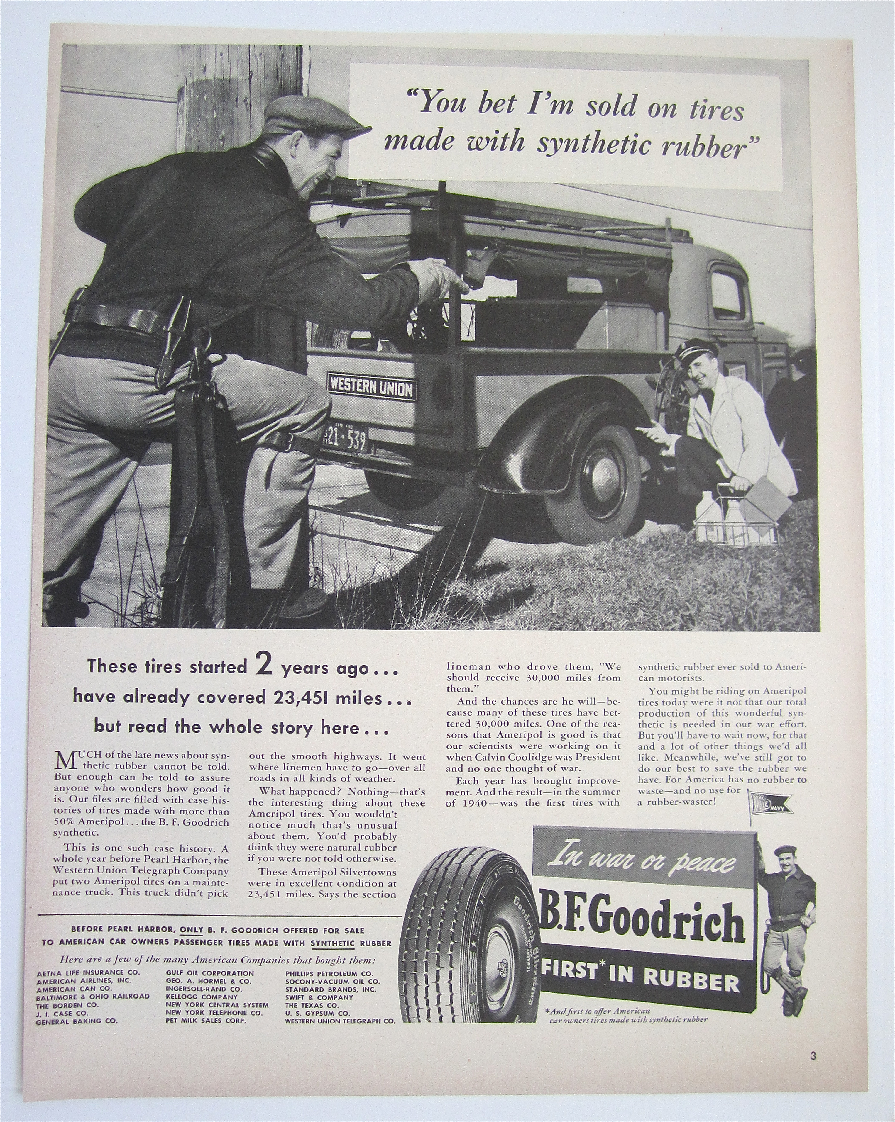 1943 B. F. Goodrich Tires with Men Talking