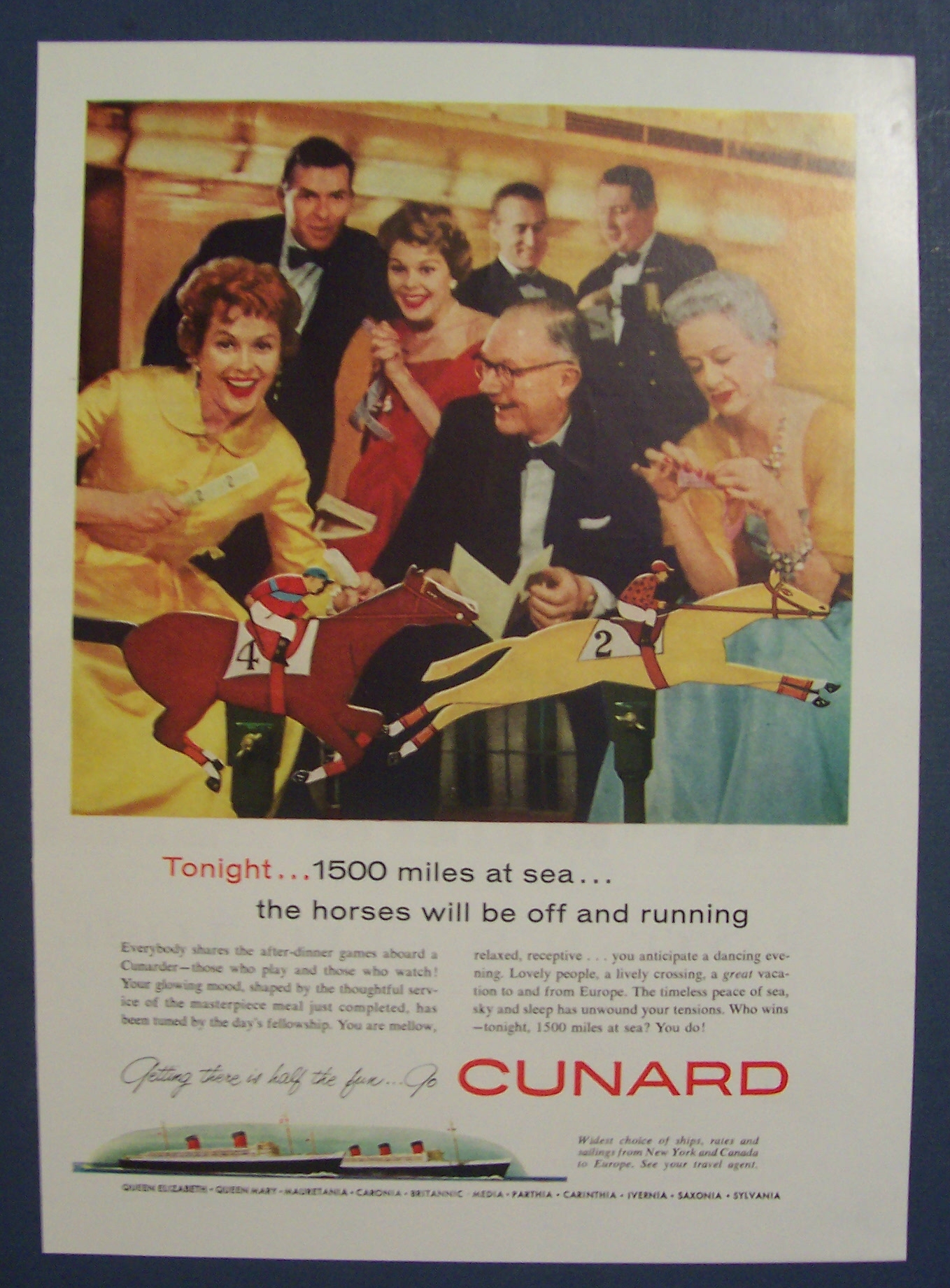 Vintage Ad: 1958  Cunard