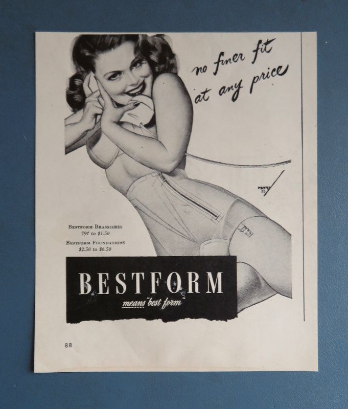 1944 Bestform with Lovely Woman On The Telephone By George Petty