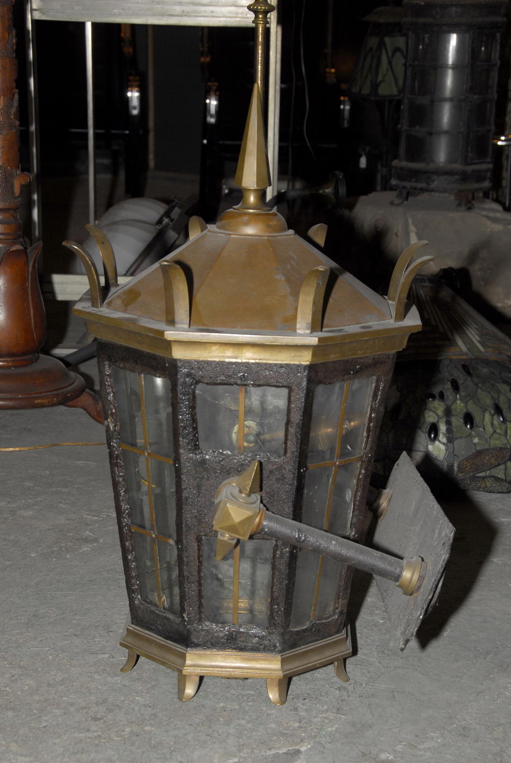 Exterior Brass Wall Lantern  #2577