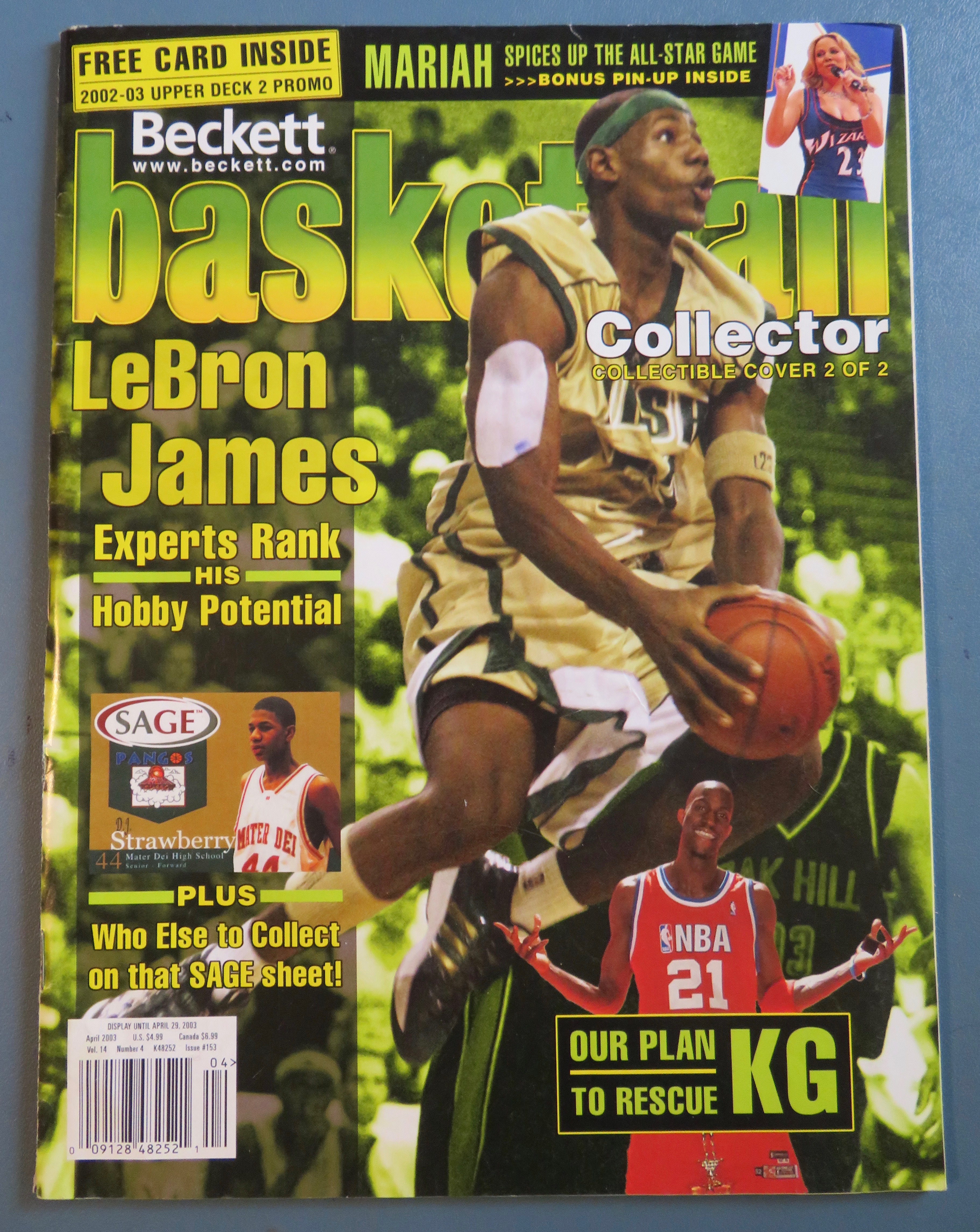 Basketball Beckett Magazine April 2003 LeBron James