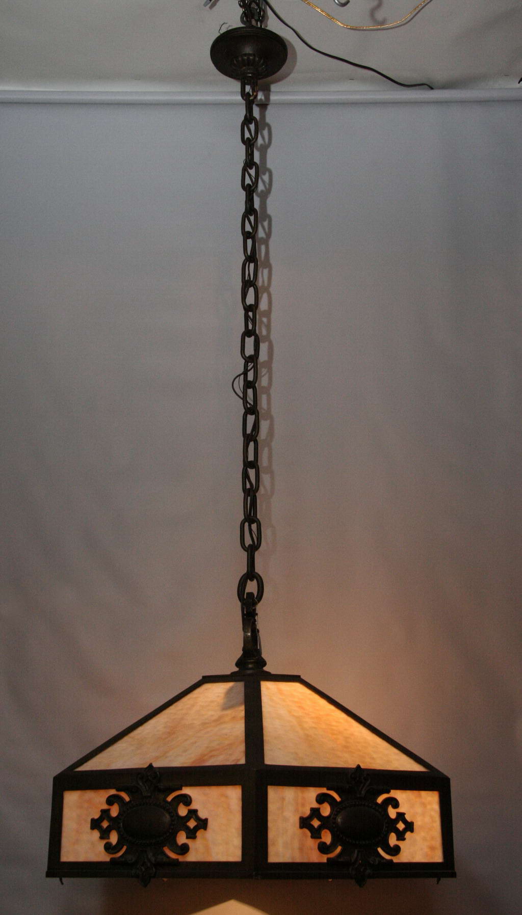 Antiques Slag Glass Hanging Light...#939