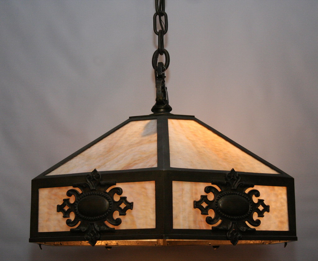 Antiques Slag Glass Hanging Light...#939