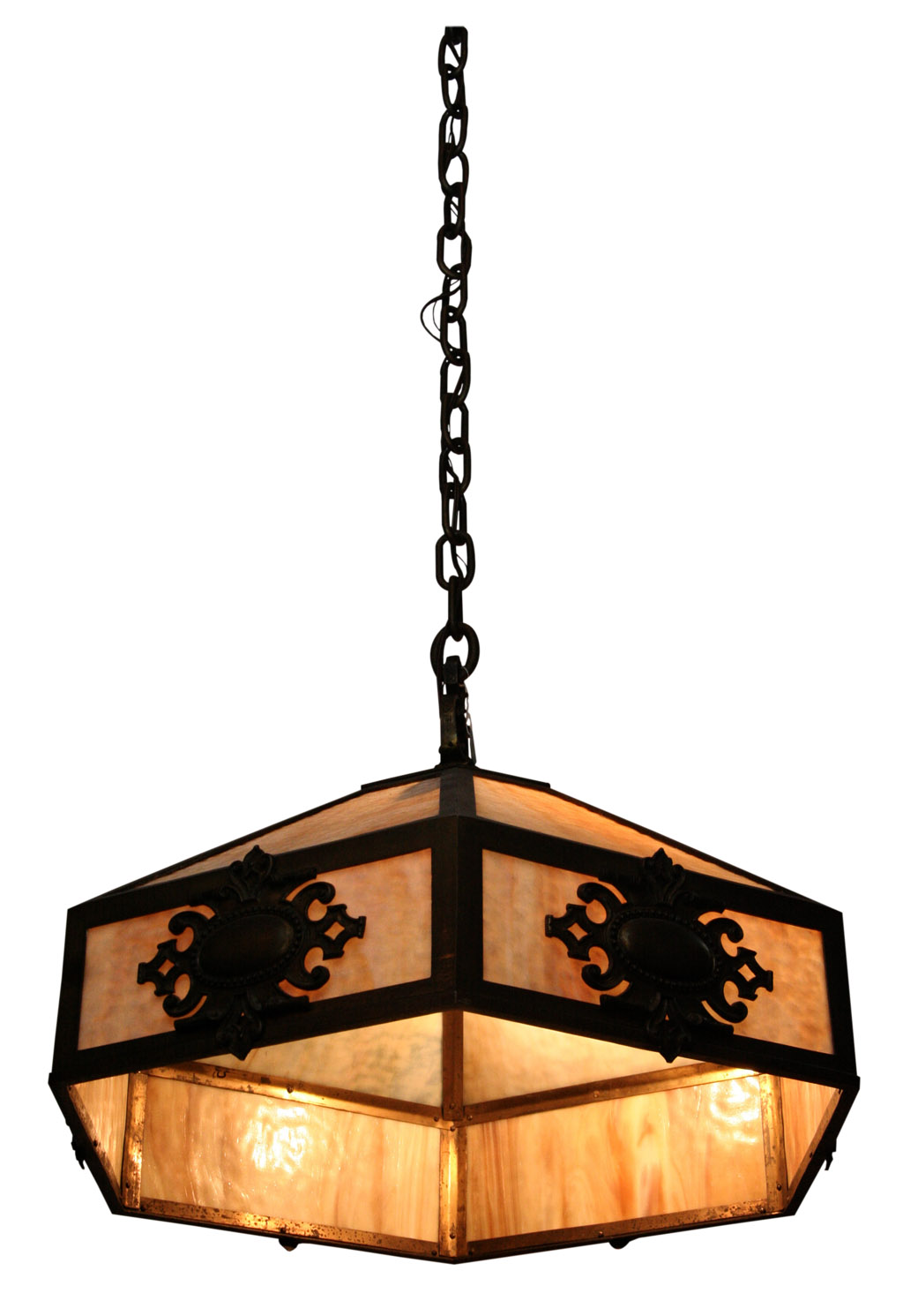 Antiques Slag Glass Hanging Light...#939