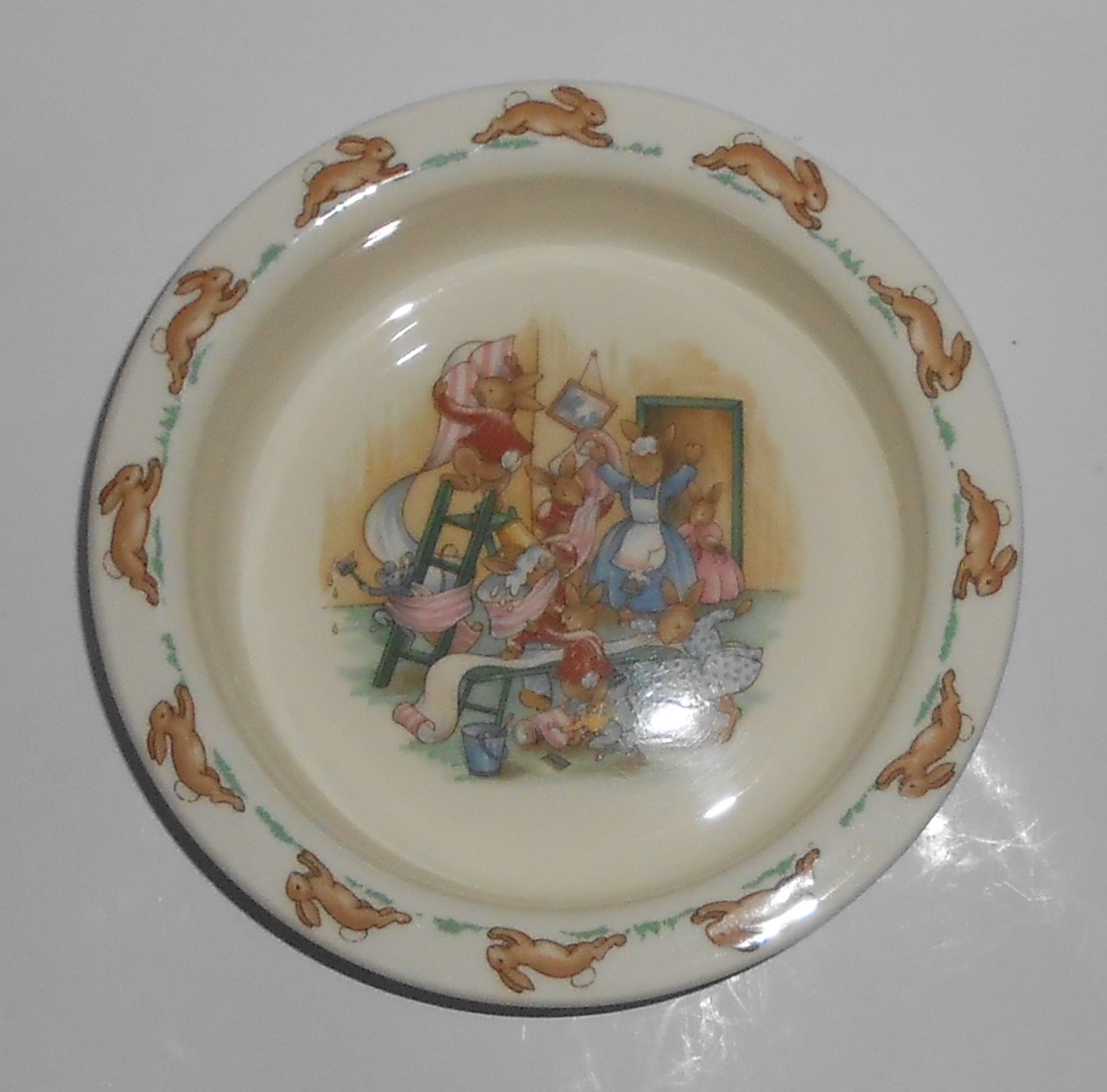 Royal Doulton China Bunnykins Wall Paper Child's Bowl