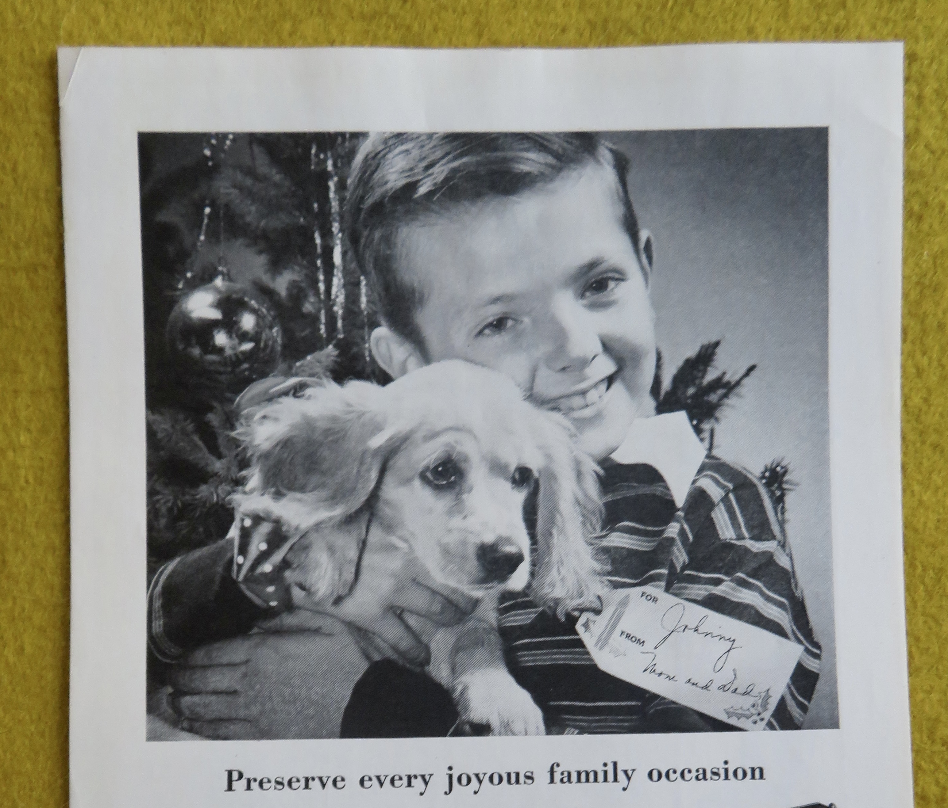 1946 Bell & Howell with a Little Boy & His Puppy Dog