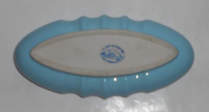 VINTAGE Alamo Art Pottery Turquoise #734 Low Planter Bowl