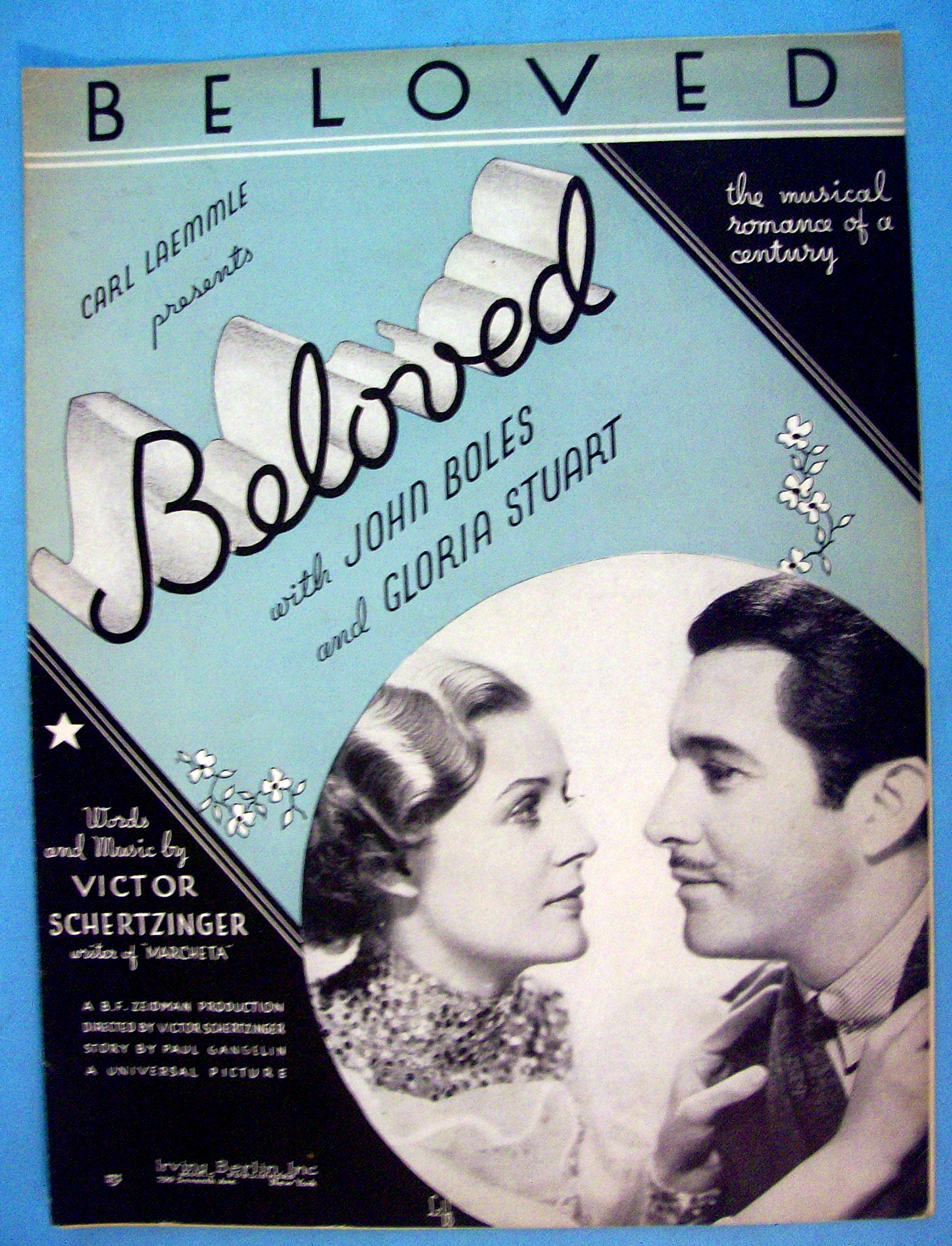 Sheet Music For 1934 Beloved