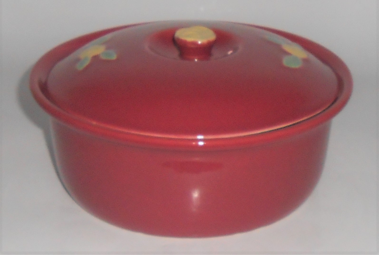 Coors Pottery Rosebud Red 2 Pt Straight Casserole Rober