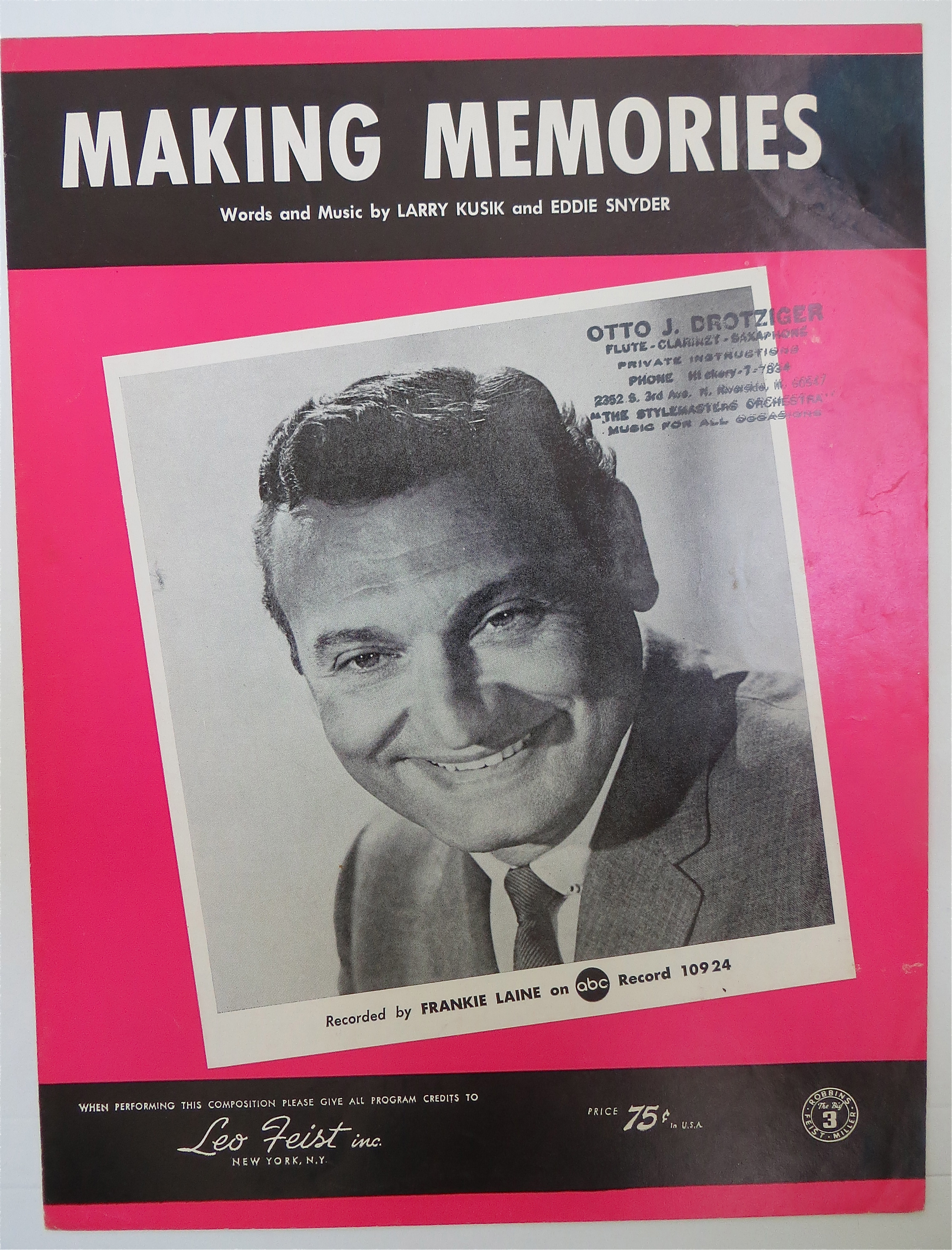 1967 Making Memories By Larry Kusik & Eddie Snyder