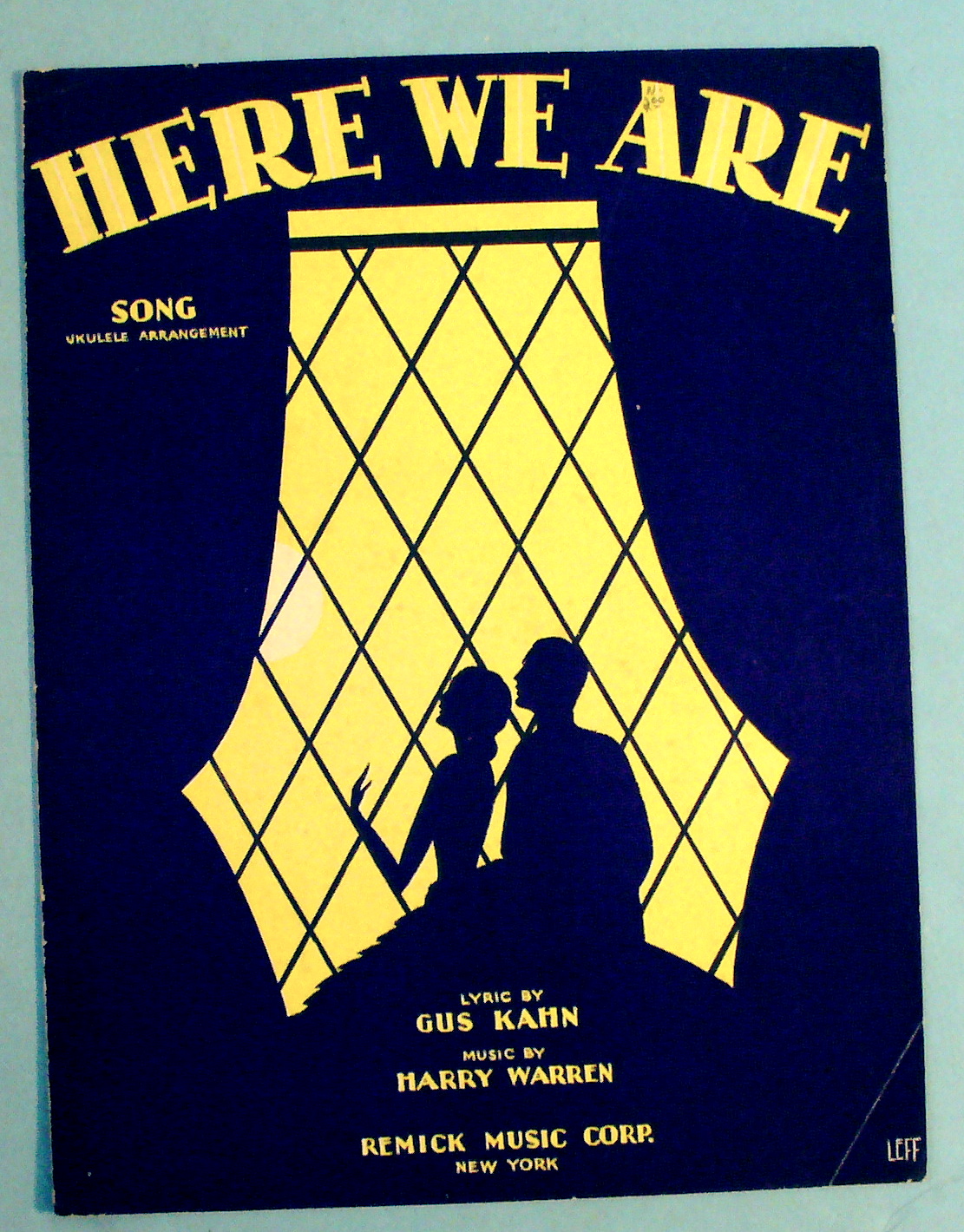 1929 Here We Are By Harry Warren