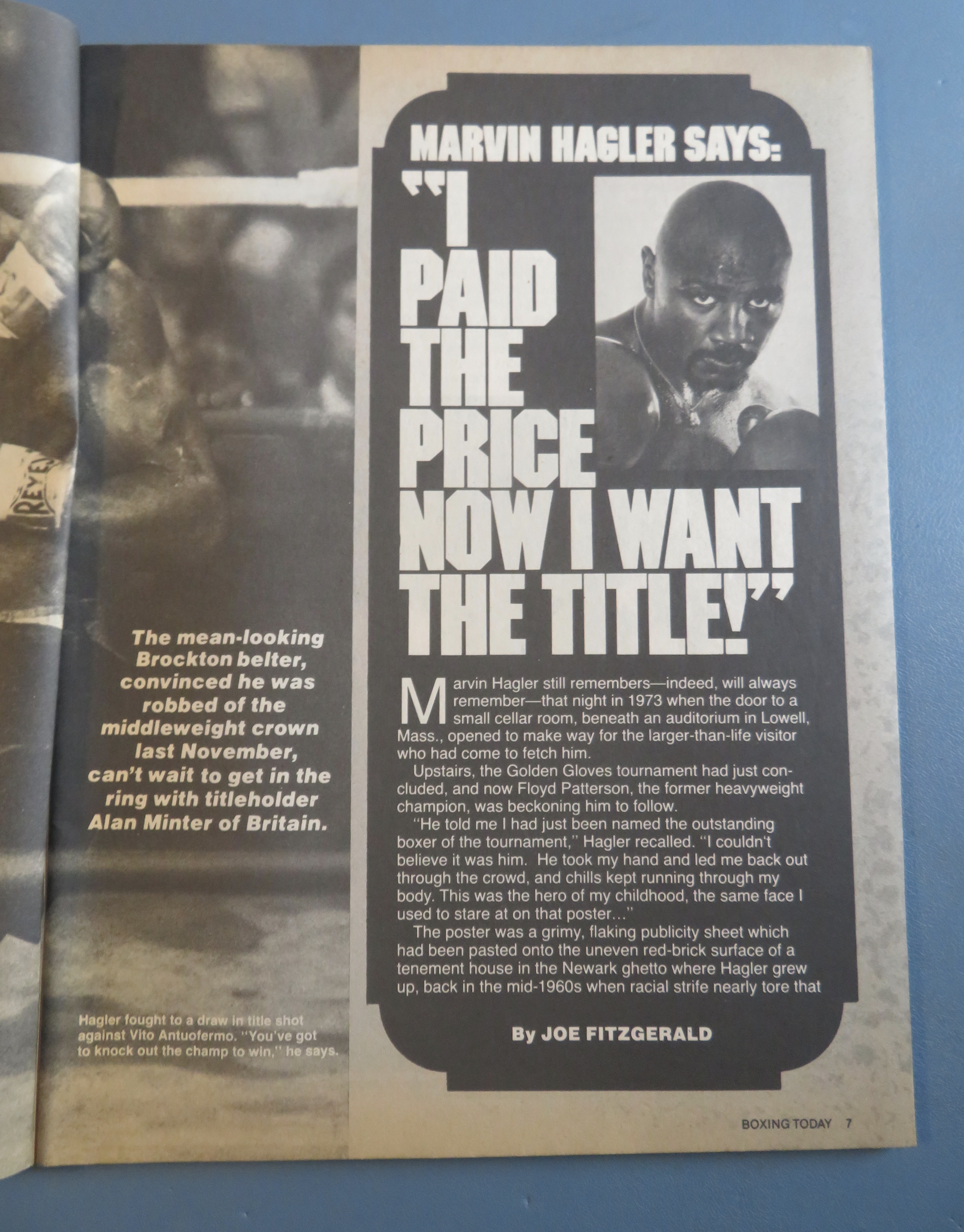 Boxing Today Magazine October 1980 Marvin Hagler