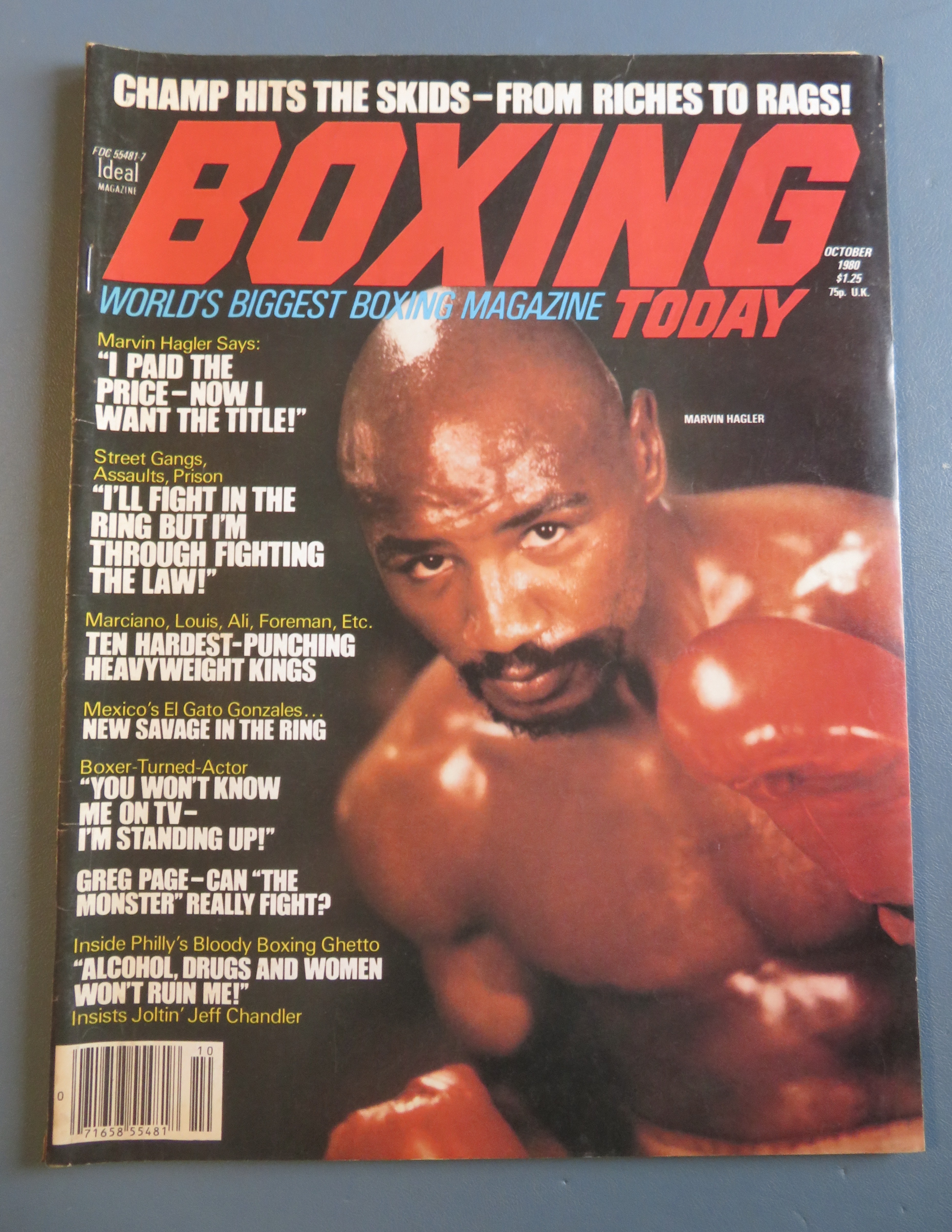 Boxing Today Magazine October 1980 Marvin Hagler