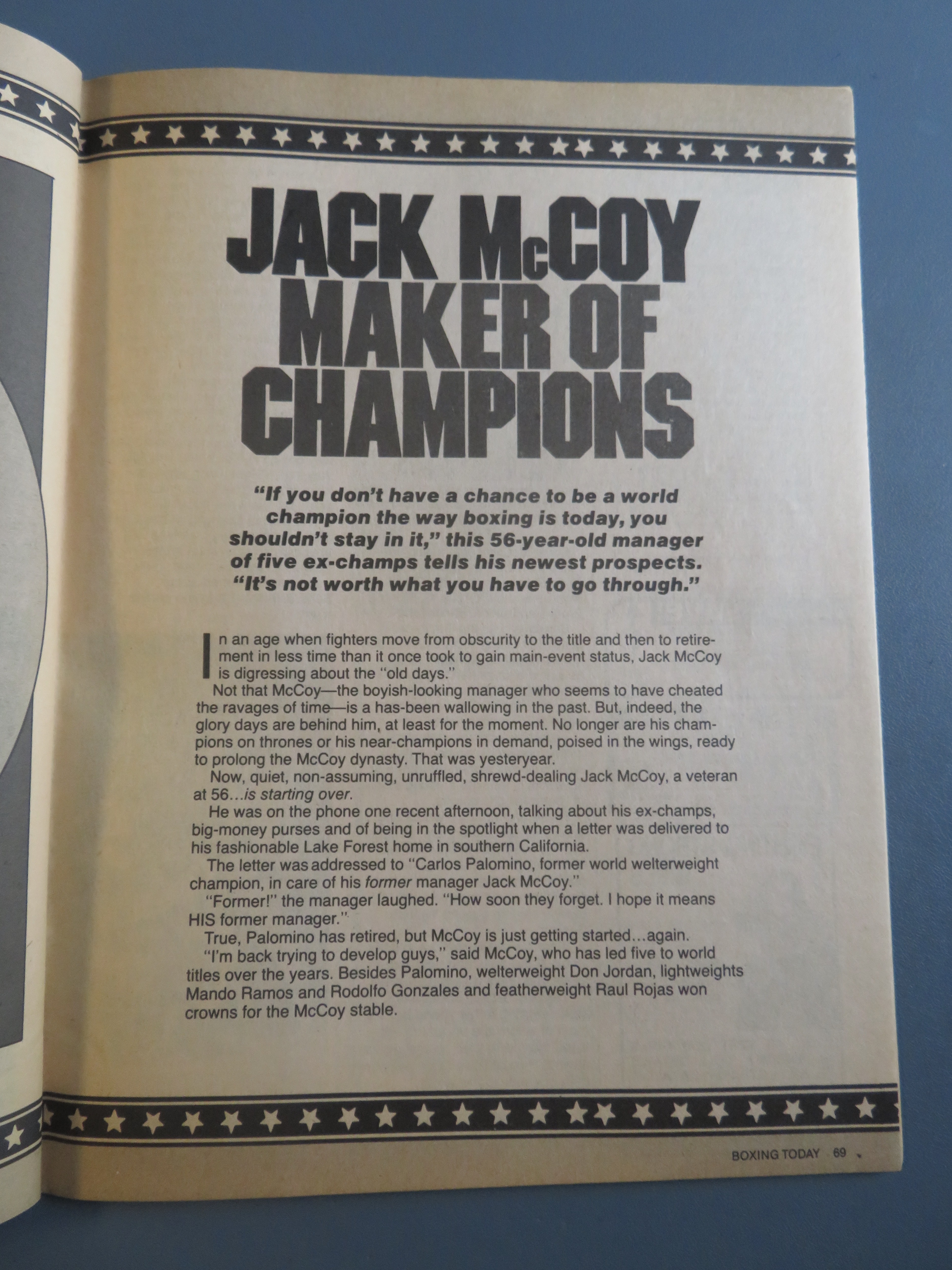 Boxing Today Magazine October 1980 Marvin Hagler
